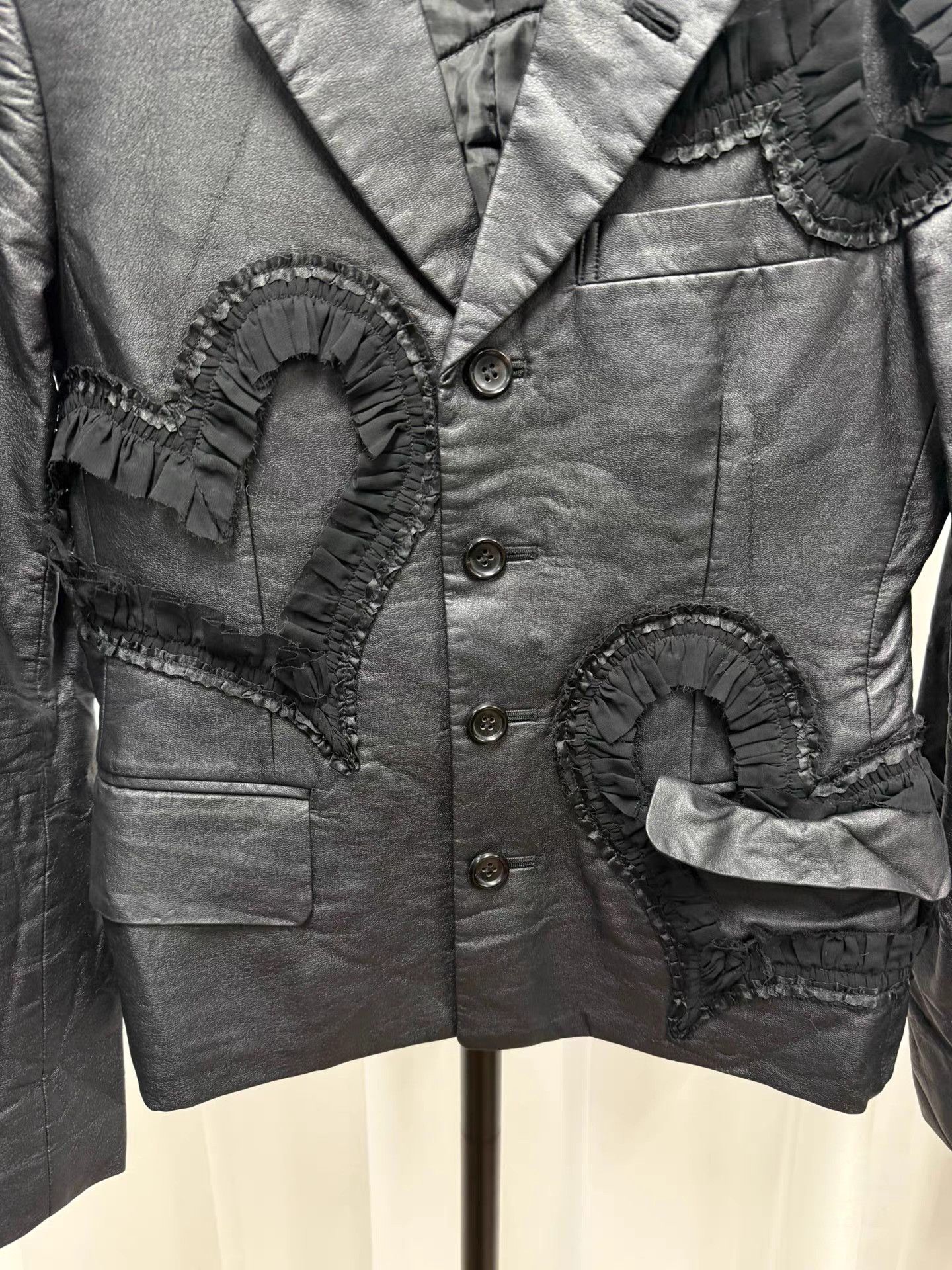 Comme des Garcons Comme des Garcons Heart Panel Leather Blazer K20 Size XS / US 0-2 / IT 36-38 - 4 Thumbnail