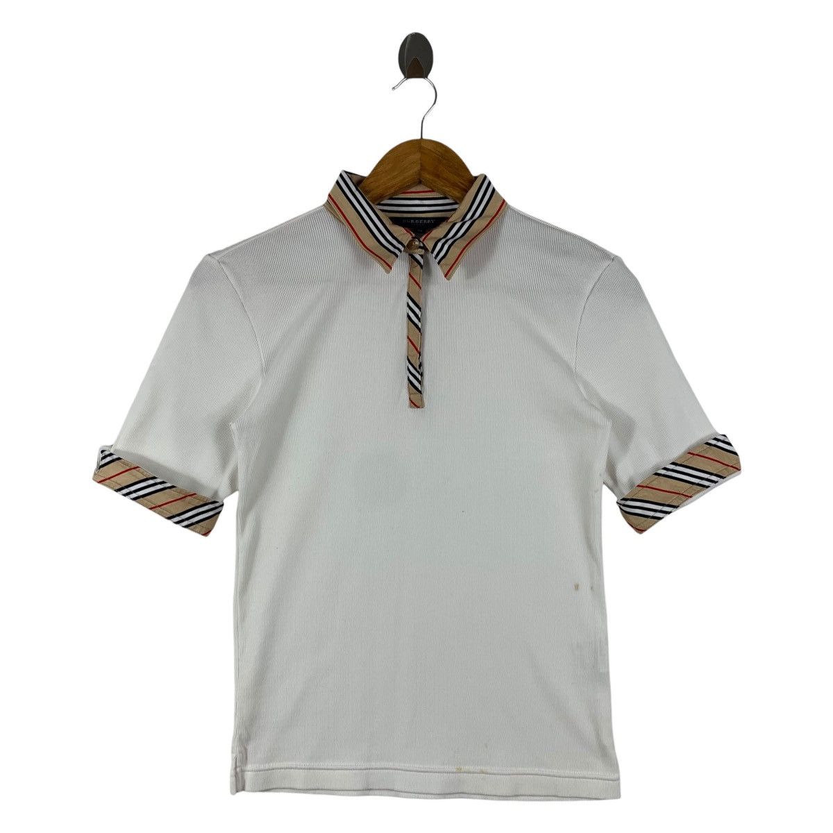 Burberry × Designer BURBERRY Golf nova check collar design polo tee Size US M / EU 48-50 / 2 - 1 Thumbnail