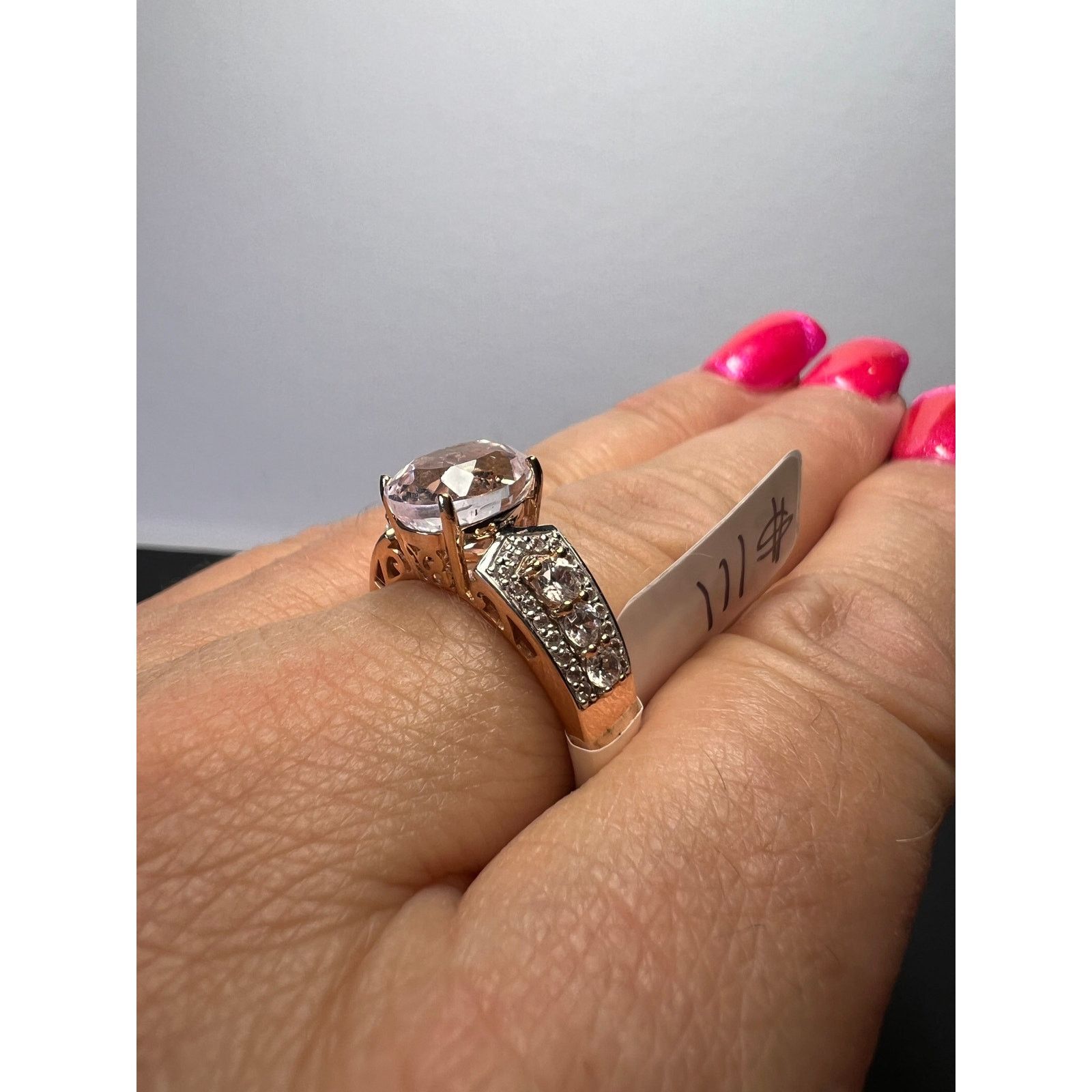 Other Pink Kunzite Rose Gold Over Sterling Silver Ring size 9 Size ONE SIZE - 4 Thumbnail