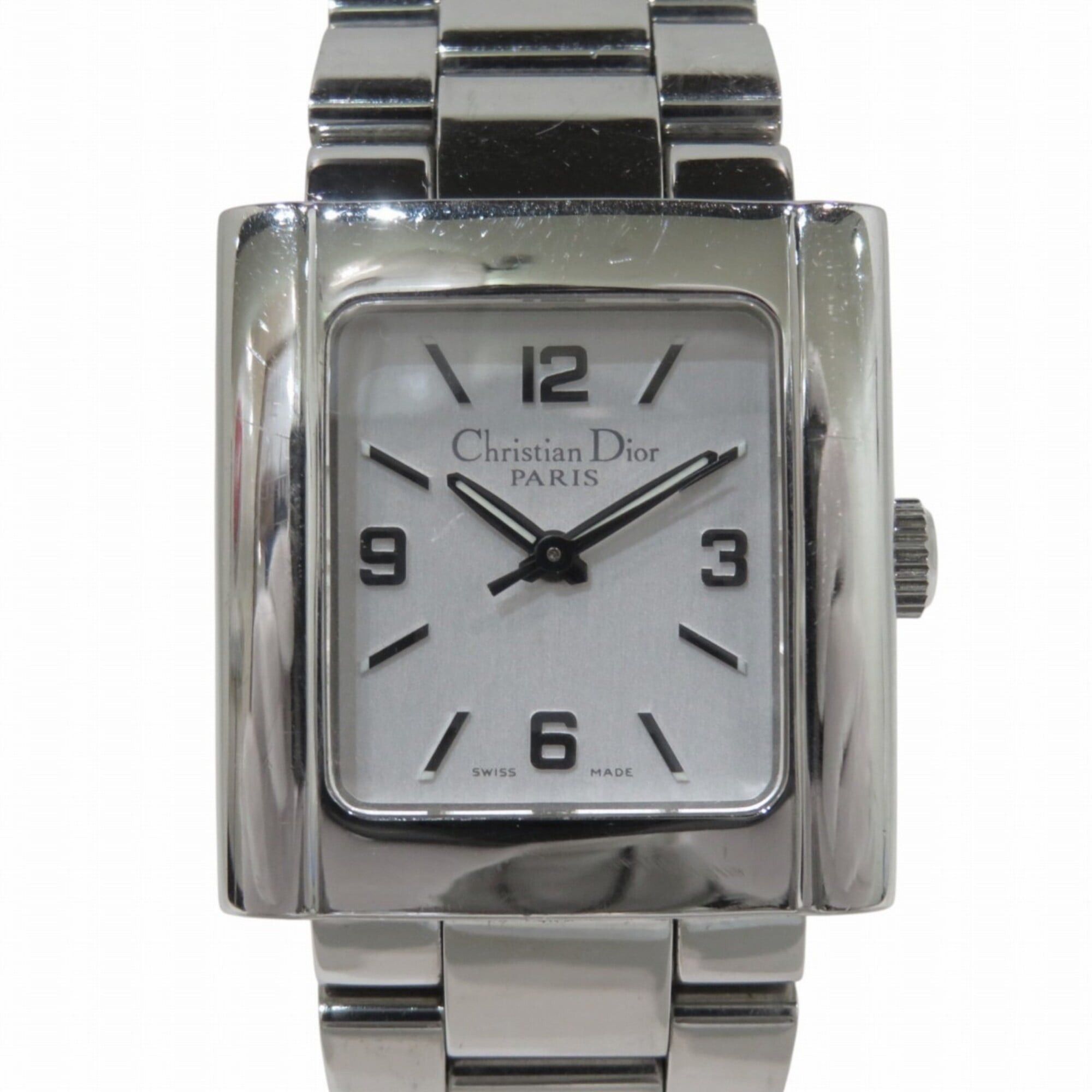 Dior Christian Dior Riva watch, stainless steel, quartz, silver dial, D98-100 Size ONE SIZE - 1 Thumbnail
