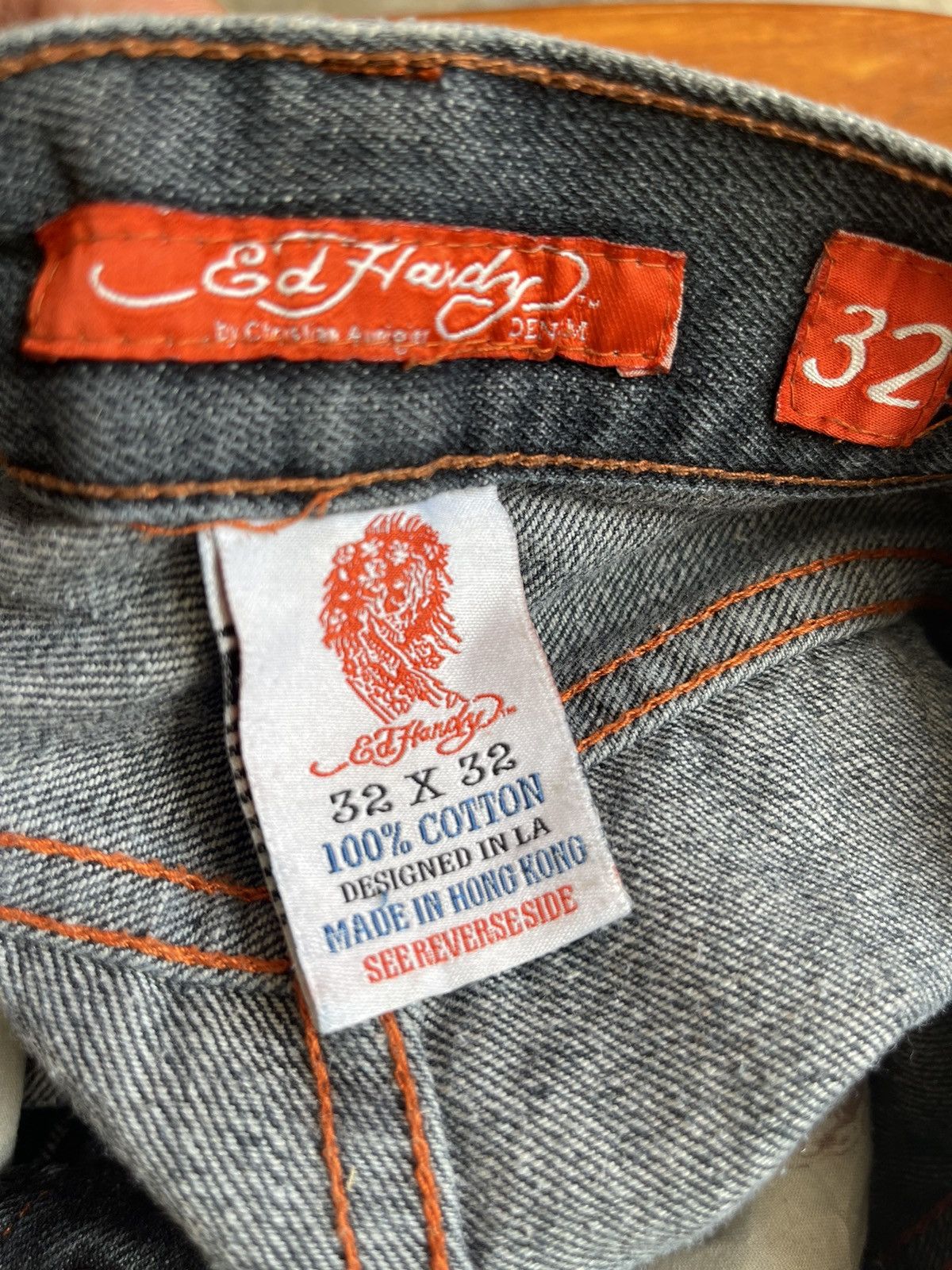 Ed Hardy Y2K Ed Hardy Tiger Embroidered Jeans Size US 33 - 8 Thumbnail