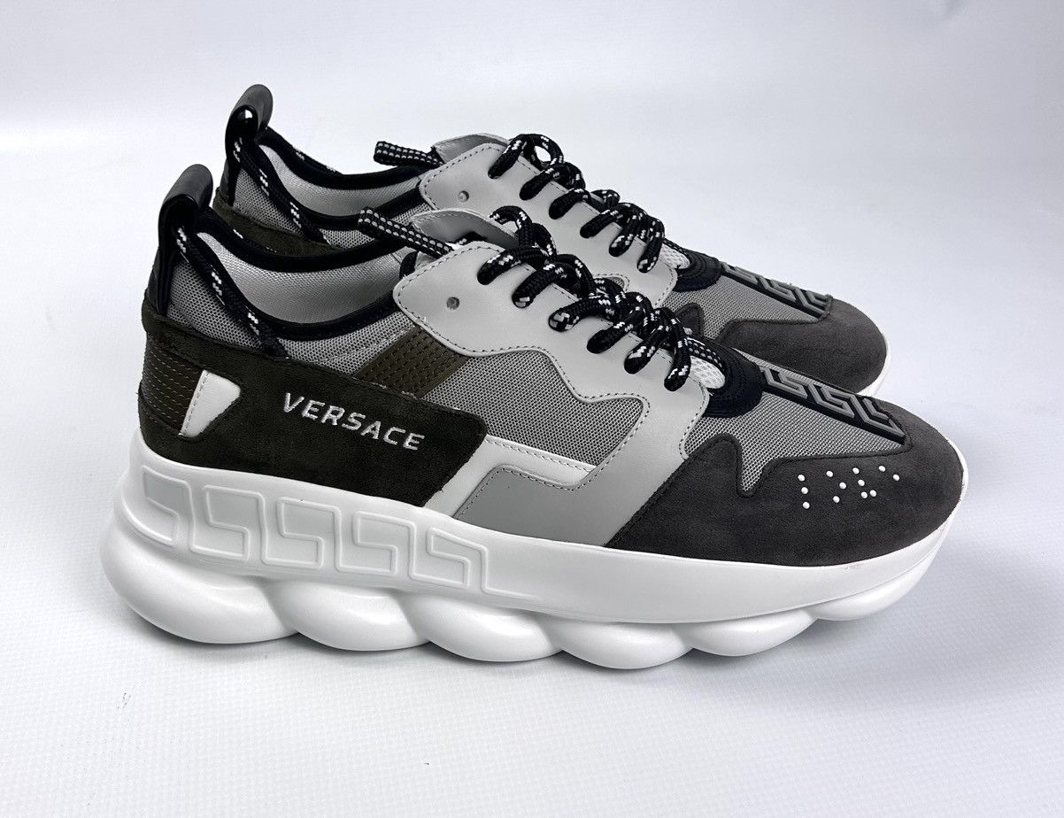 Versace Versace Chain Reaction Grey Olive Men EU 45 US 12 NWOB Size US 12 / EU 45 - 1 Thumbnail