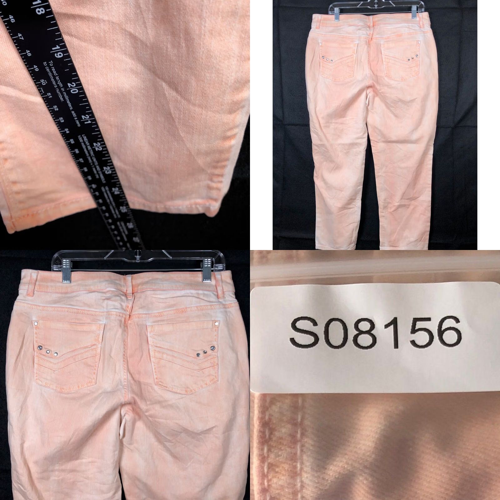 Vintage Chicos Womens Jeans Regular Stretch Platinum Peach High Rise Straight Leg 2 Jeans Womens Size 24" / US 00 / IT 34 - 8 Thumbnail
