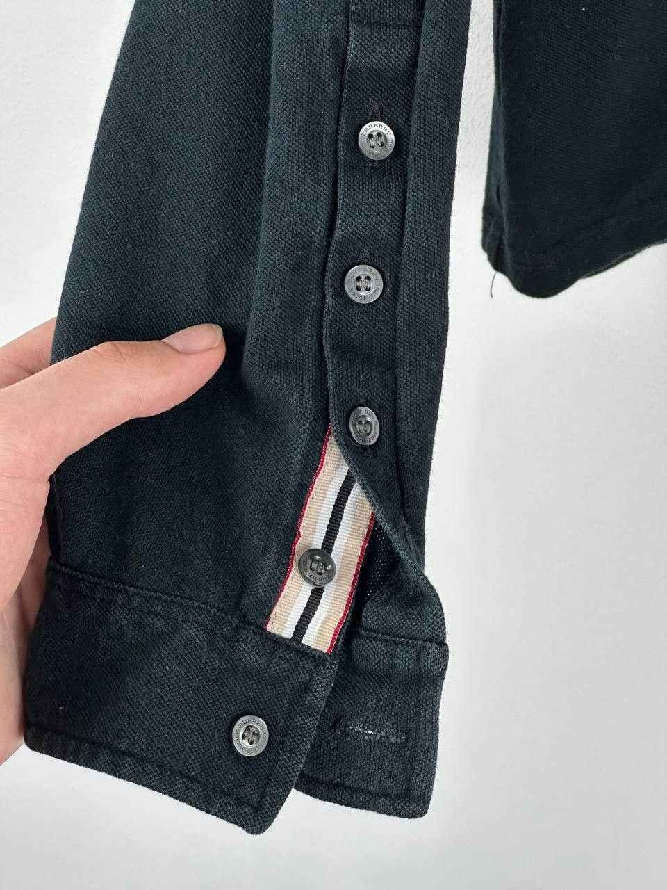 Burberry × Vintage Burberry Long Sleeve Rugby Polo Shirt Size L / US 10 / IT 46 - 8 Thumbnail