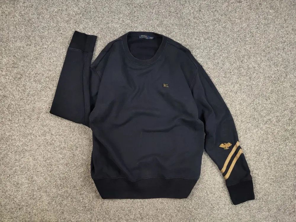 Polo Ralph Lauren Polo Ralph Lauren nau Blue Logo Crew Check Sweatshirt Size US M / EU 48-50 / 2 - 6 Thumbnail