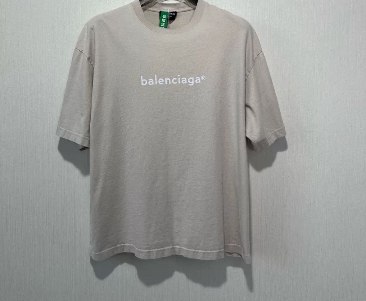 Balenciaga Balenciaga beige email letter logo short sleeved shirt Size US L / EU 52-54 / 3 - 3 Thumbnail