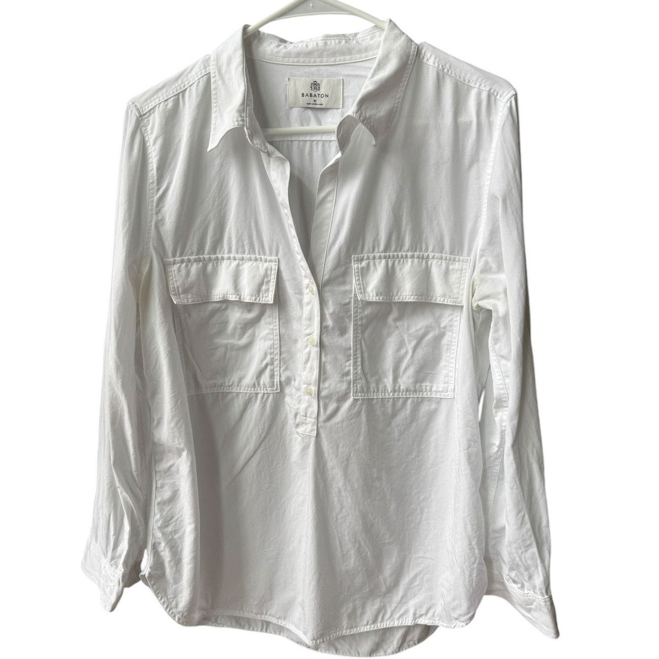 Other Babaton white half- placket shirt long sleeves medium Size M / US 6-8 / IT 42-44 - 4 Thumbnail