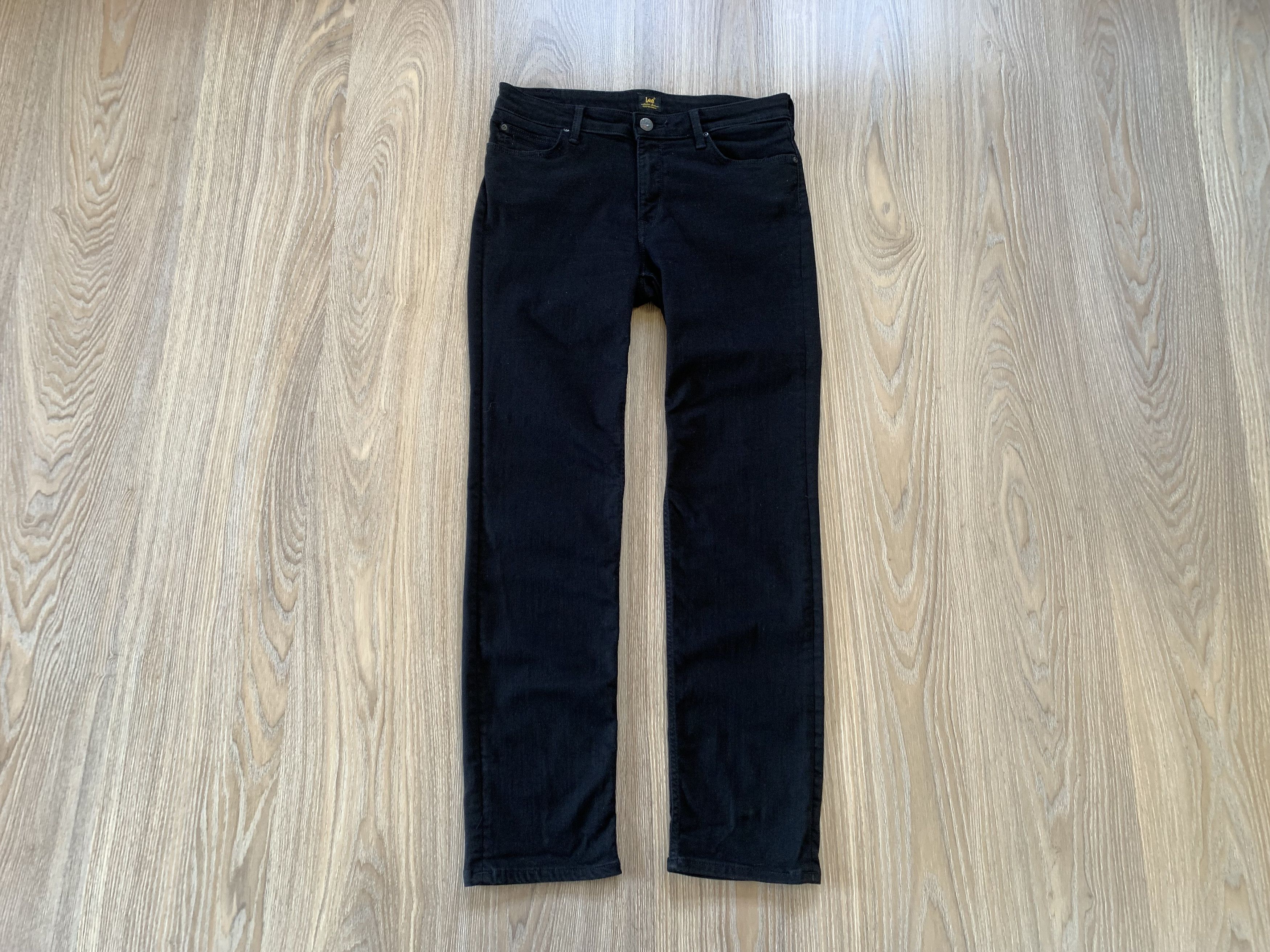 Lee Women Marion Straight Stretch Regular Black Jeans