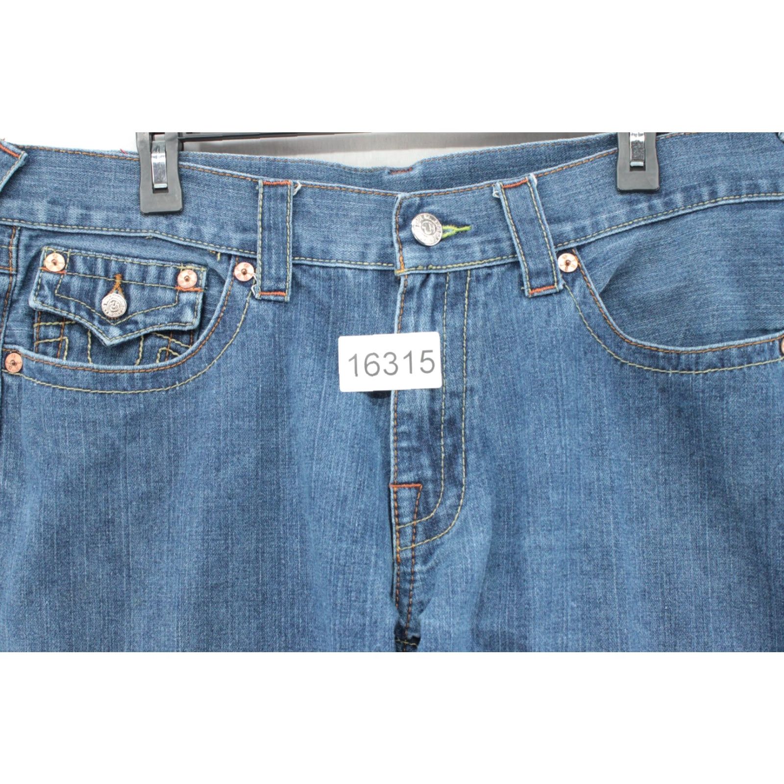 True Religion True Religion Shorts Men 38 Bermuda Denim Blue Embroidered Tiger Hunter Size US 38 / EU 54 - 8 Thumbnail