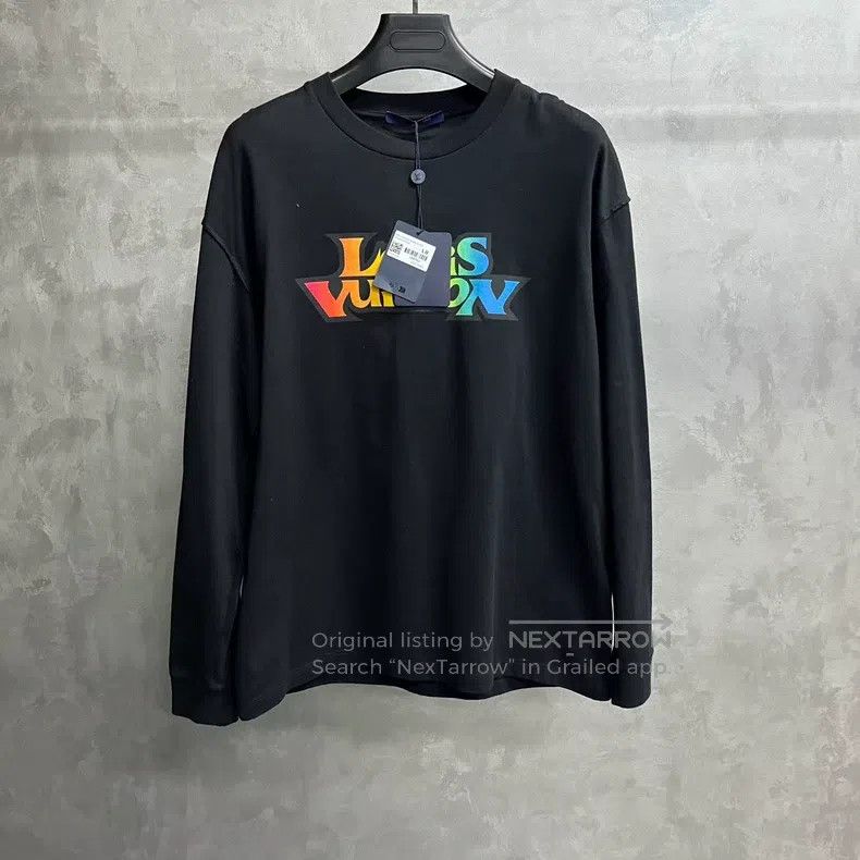 Louis Vuitton Louis Vuitton Color Letter Logo Print Long Sleeve T-Shirt Size US L / EU 52-54 / 3 - 1 Thumbnail
