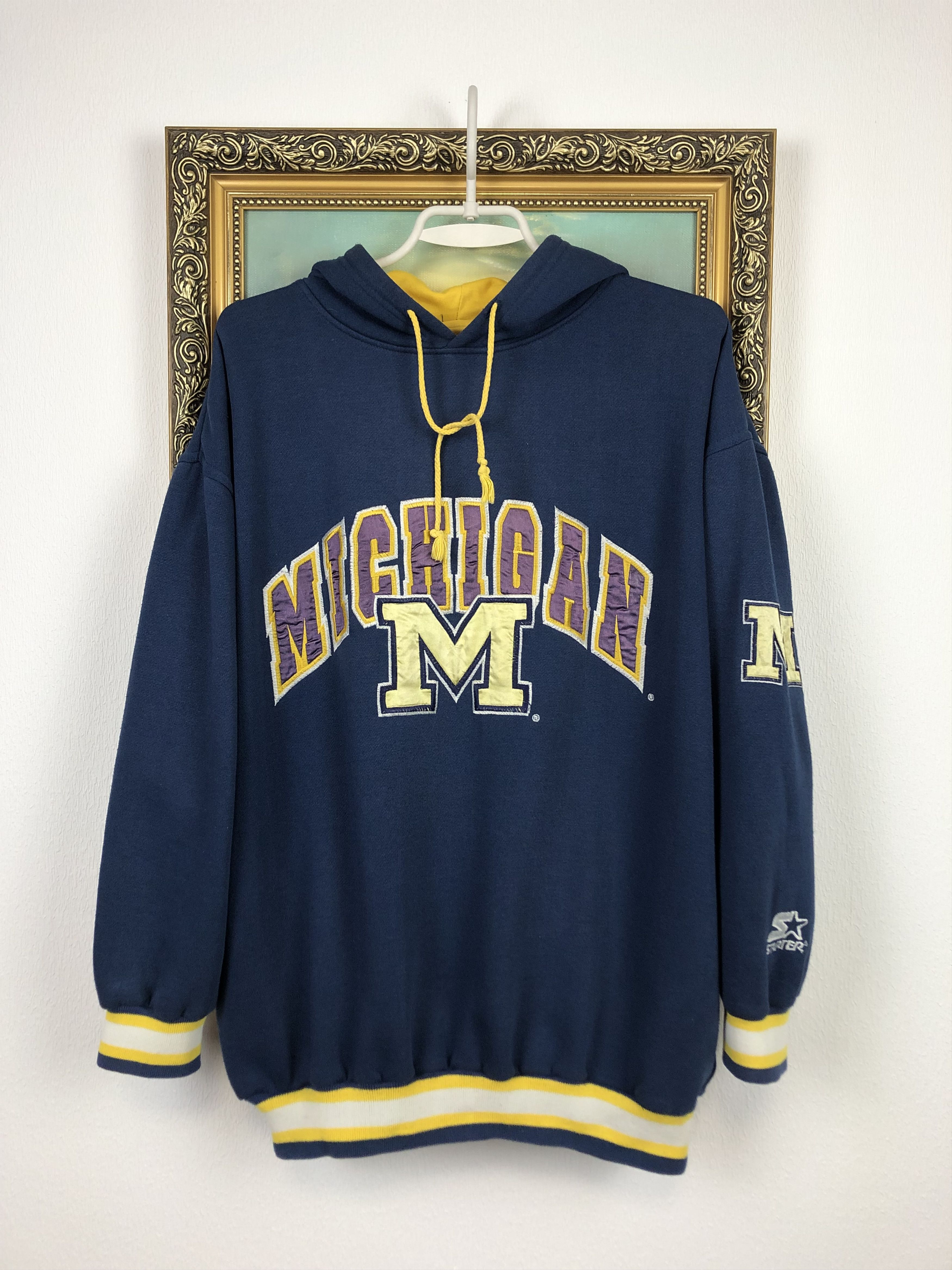 Starter Vintage University Michigan Wolverines Starter Hoodie Rare Size US M / EU 48-50 / 2 - 1 Thumbnail