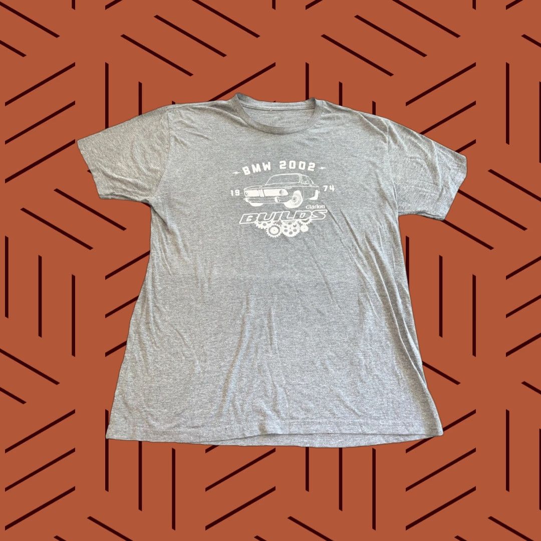 BMW VINTAGE OPP 00’s Clarion Builds BMW 2002 Shirt Adult Large Gray Short Sleeve Mens Sportswear/Beach Authentic Original Size US L / EU 52-54 / 3 - 1 Thumbnail