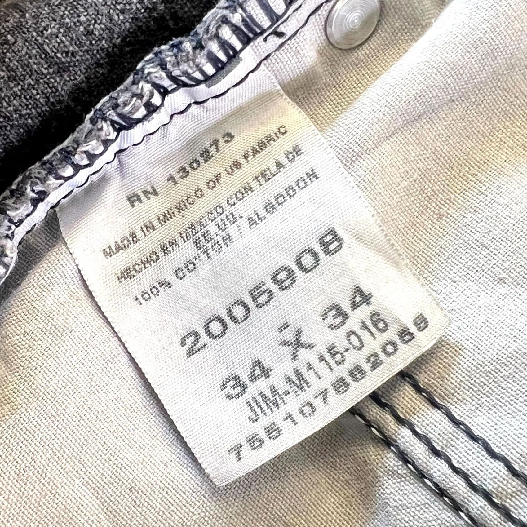 Lee VINTAGE Lee Jeans Mens 34 Gray Men 34x34 Denim Dark Wash Straight Zip Fly Workwear Size US 34 / EU 50 - 7 Thumbnail