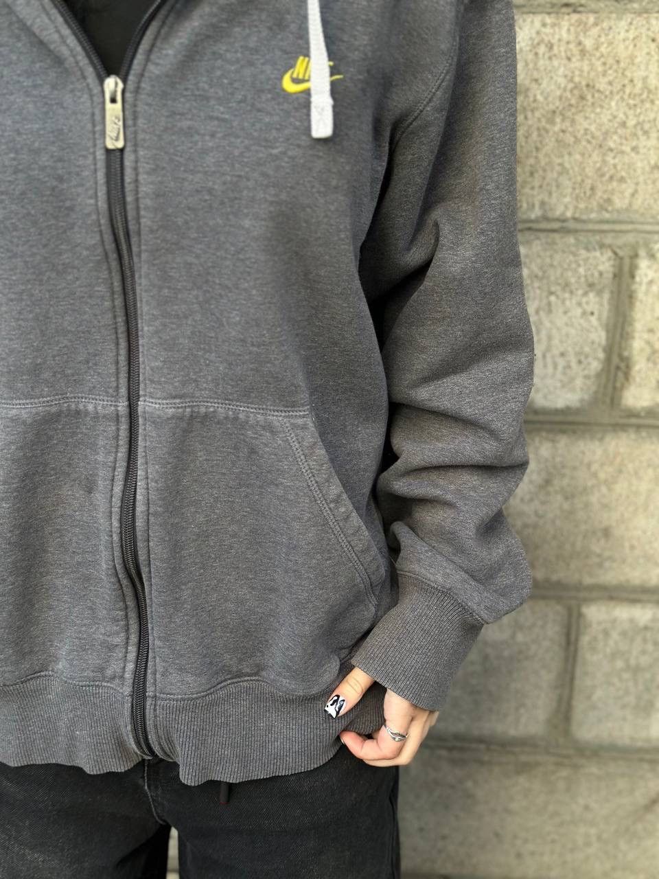 Nike VTG Nike Zip Hoodie Small Logo Size XL Y2K 00s USA Hype Size US L / EU 52-54 / 3 - 3 Thumbnail