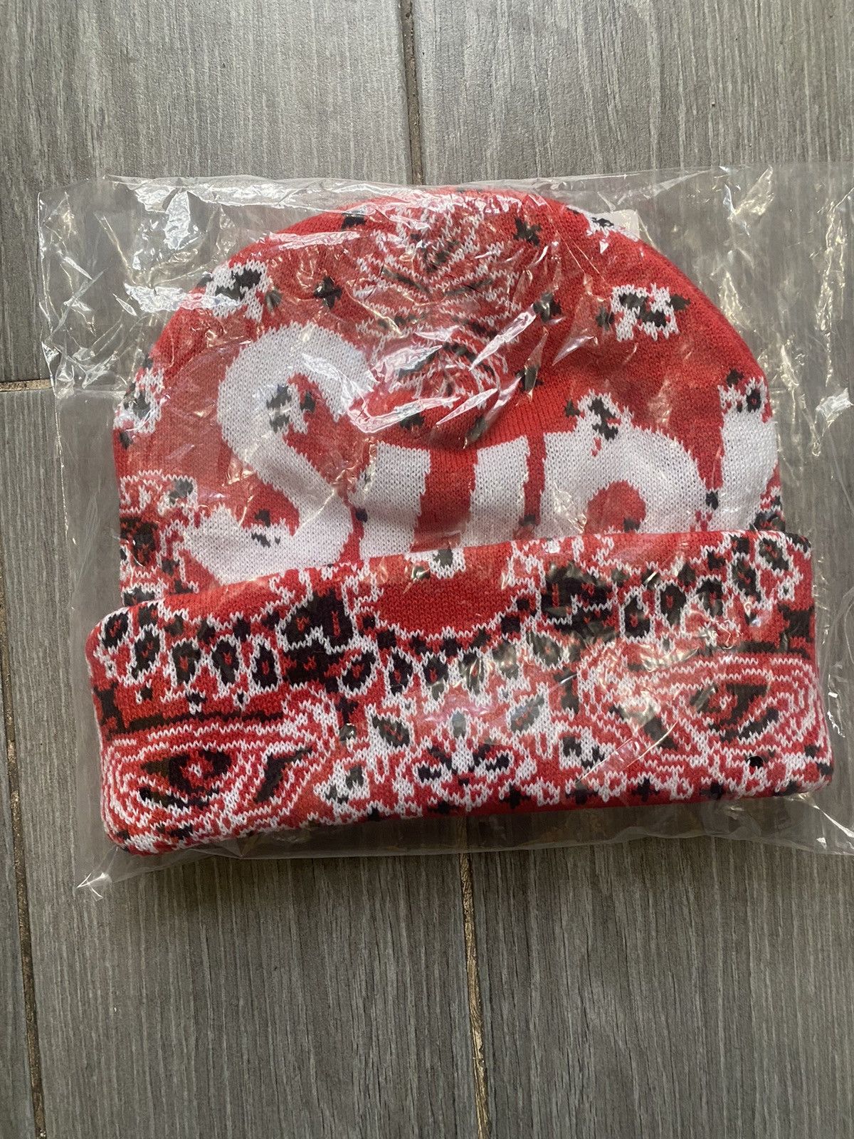 Supreme Big Logo Beanie Red | Grailed