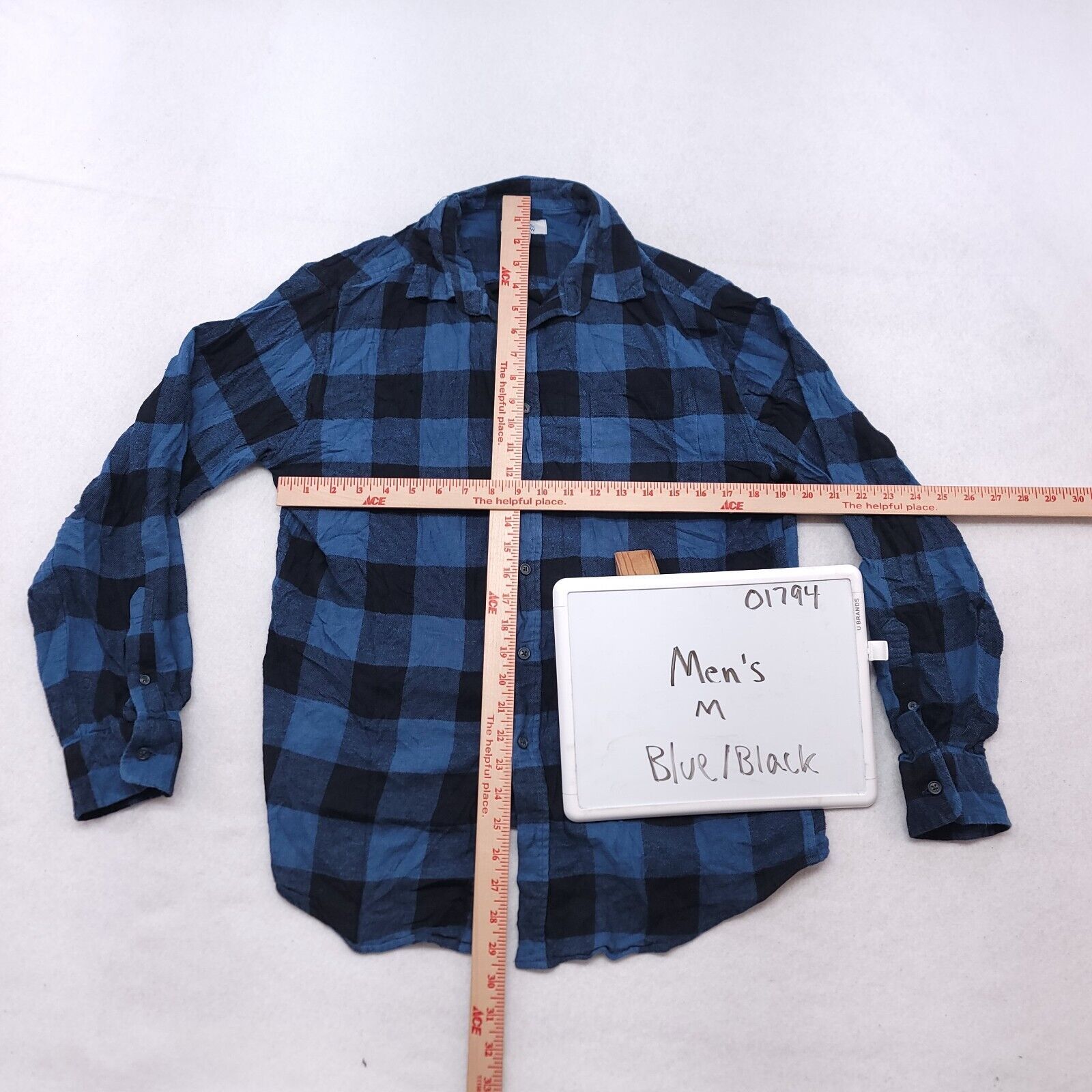 Croft & Barrow Croft & Barrow Buffalo Check Flannel Shirt Mens Size M Blue Size US M / EU 48-50 / 2 - 6 Thumbnail