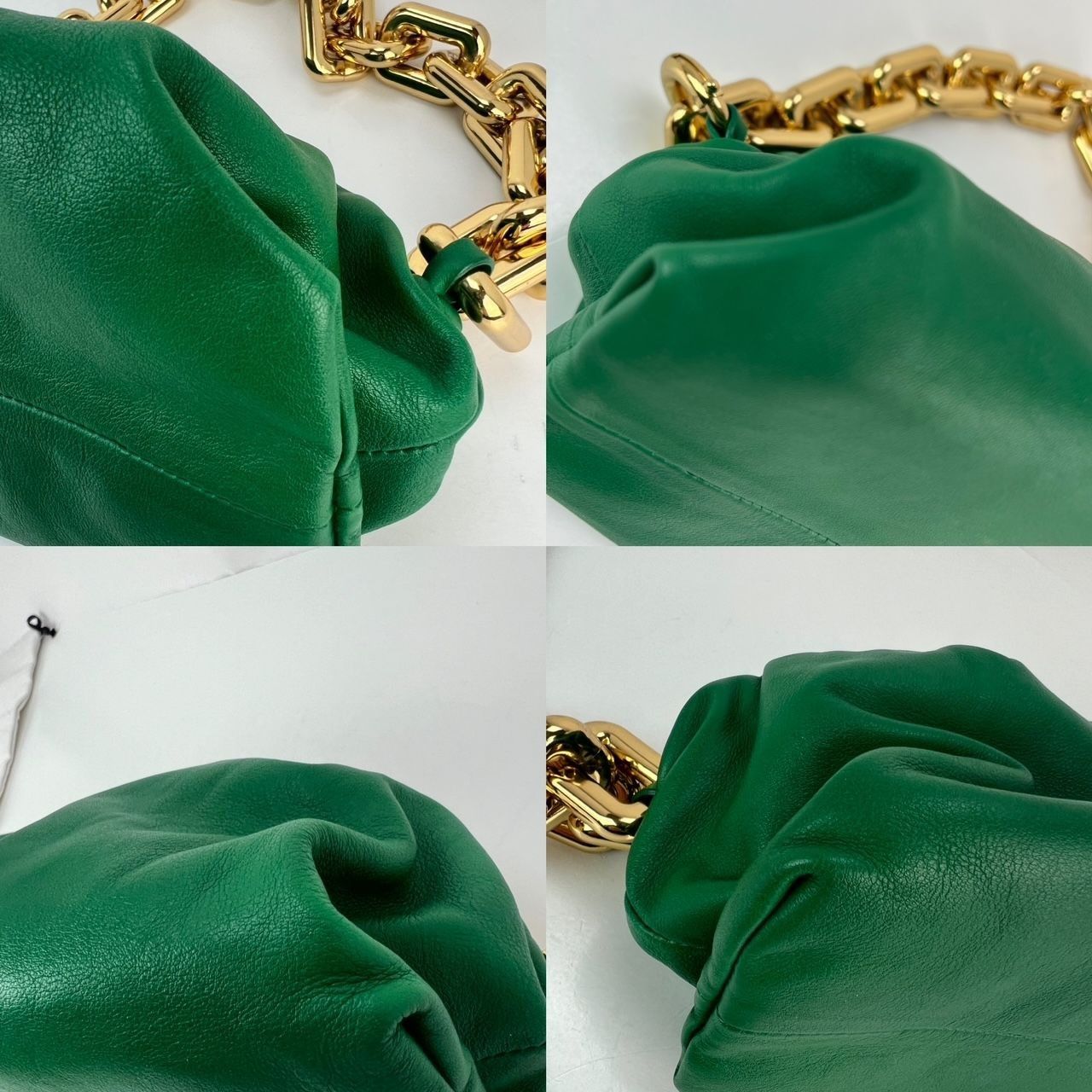 Bottega Veneta Bottega Veneta Green Chain Leather Pouch Bag Clutch Size ONE SIZE - 4 Thumbnail