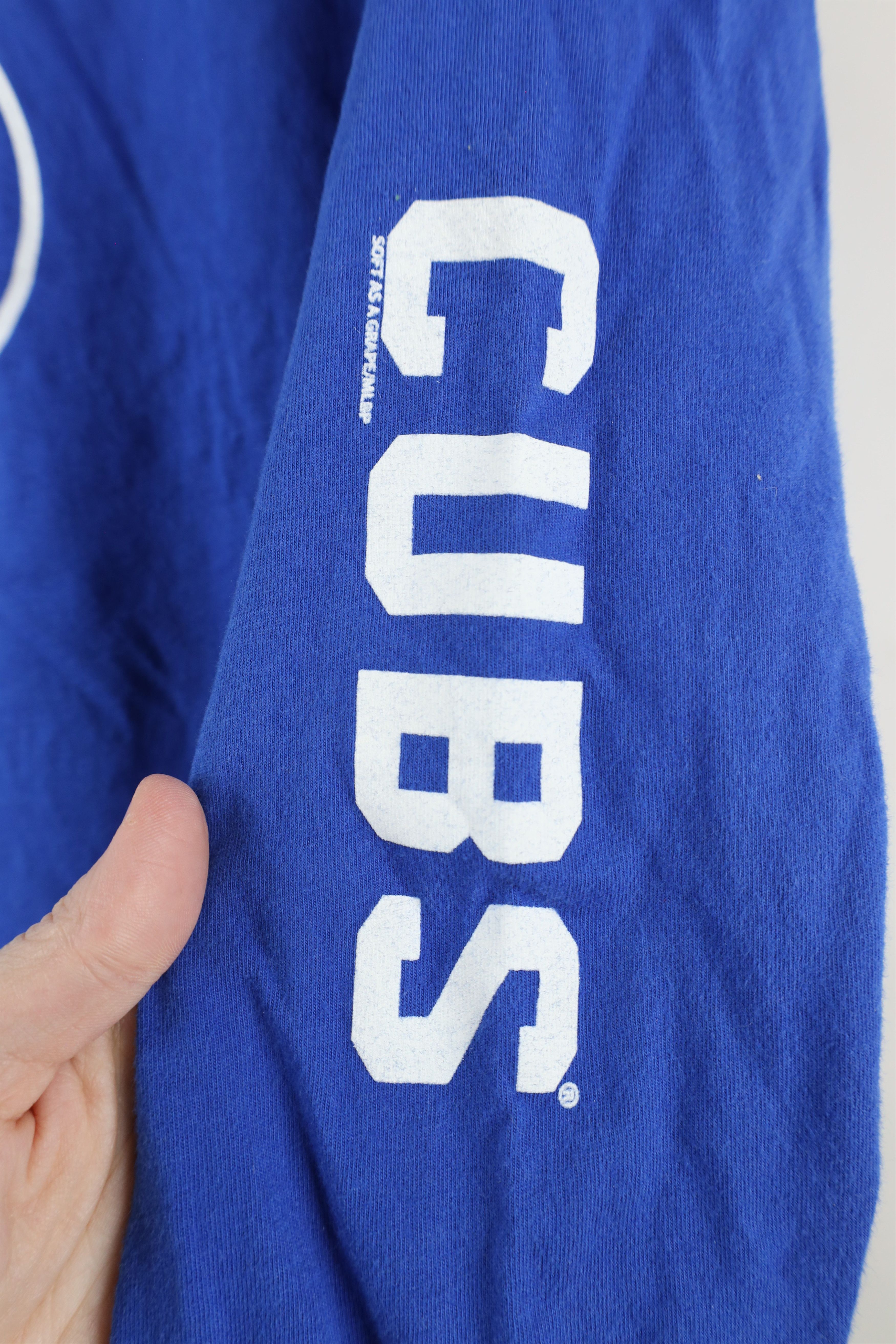 Vintage Vintage Spell Out Chicago Cubs Baseball Long Sleeve T-Shirt Size M / US 6-8 / IT 42-44 - 4 Thumbnail