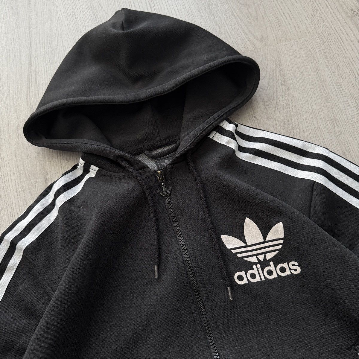 Adidas × Japanese Brand × Vintage Vintage Adidas Originals OG Black Track Top Jacket Hoodie Size XS / US 0-2 / IT 36-38 - 3 Thumbnail