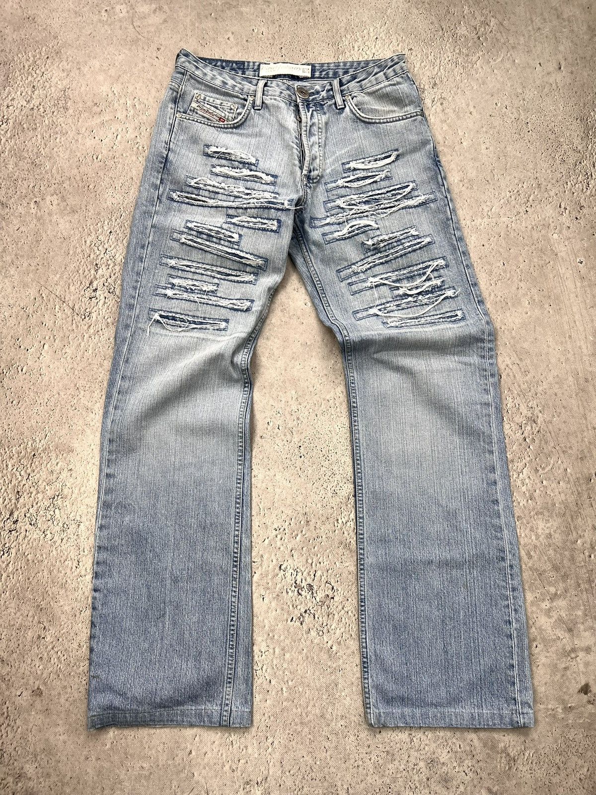 Diesel Vintage cargo denim distressed rare Diesel y2k jeans pants Size US 32 / EU 48 - 1 Thumbnail