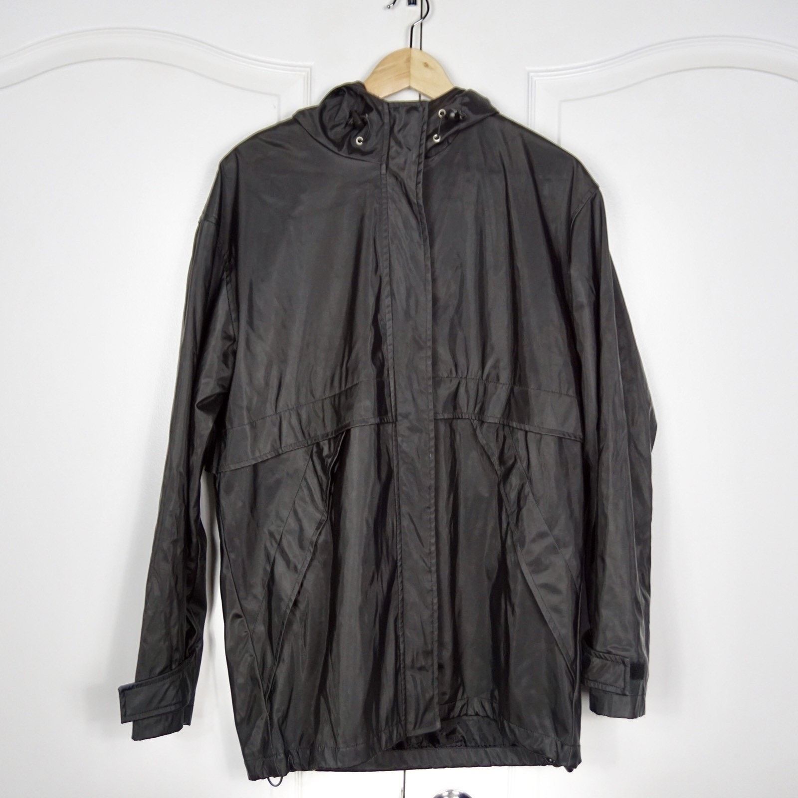 & Other Stories Charles Klein Size XL Polyvinyl Rain Jacket Black Rain XL Size XL / US 12-14 / IT 48-50 - 4 Thumbnail