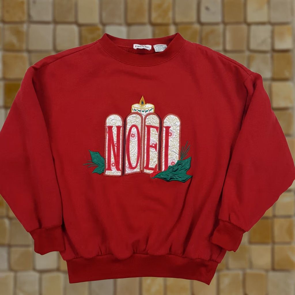 Etro VINTAGE Noel Christmas Women's Small Red Crewneck Sweatshirt Retro Pullover 90s Holiday Xmas Sweatshirt Size S / US 4 / IT 40 - 1 Thumbnail