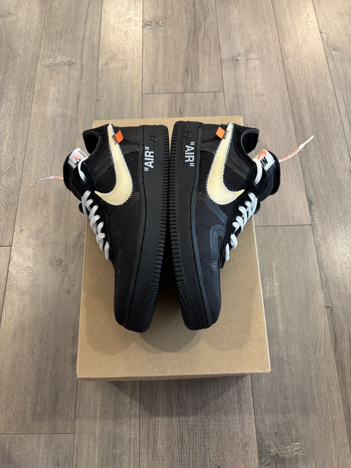 Jordan Brand × Off-White Off White Black Air Force One Size 5.5m/7w Size US 7 / IT 37 - 5 Thumbnail