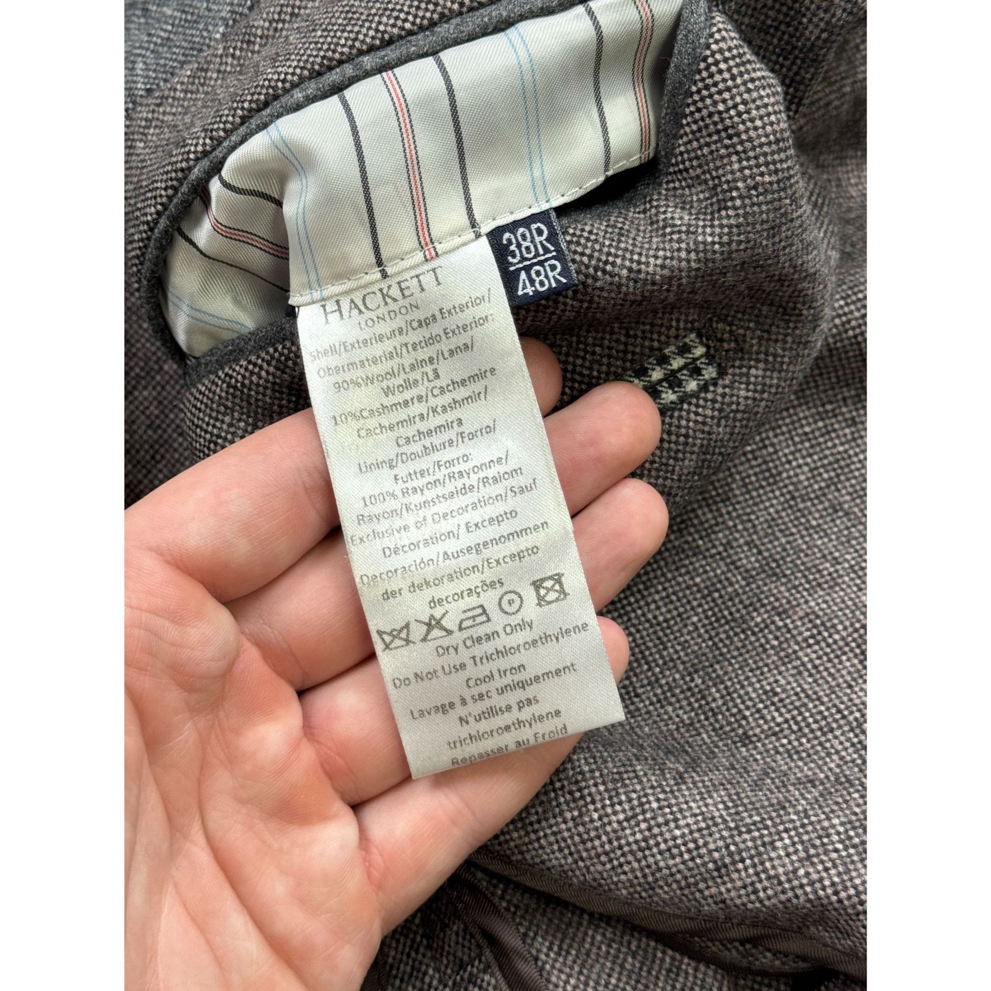 Hackett Hackett Wool Cashmere 3 Button Blazer (Y1228) Size 40R - 7 Thumbnail