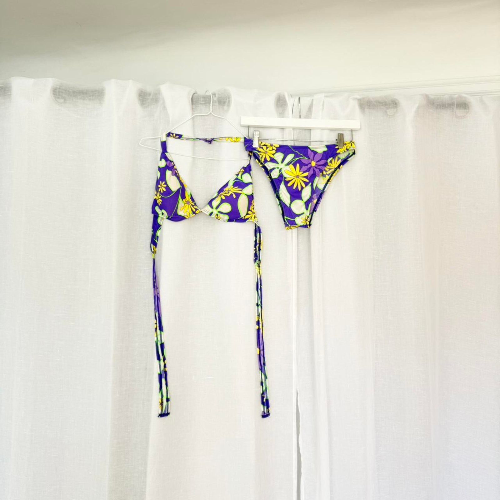Vintage Vintage y2k floral halter bikini Size L / US 10 / IT 46 - 2 Thumbnail