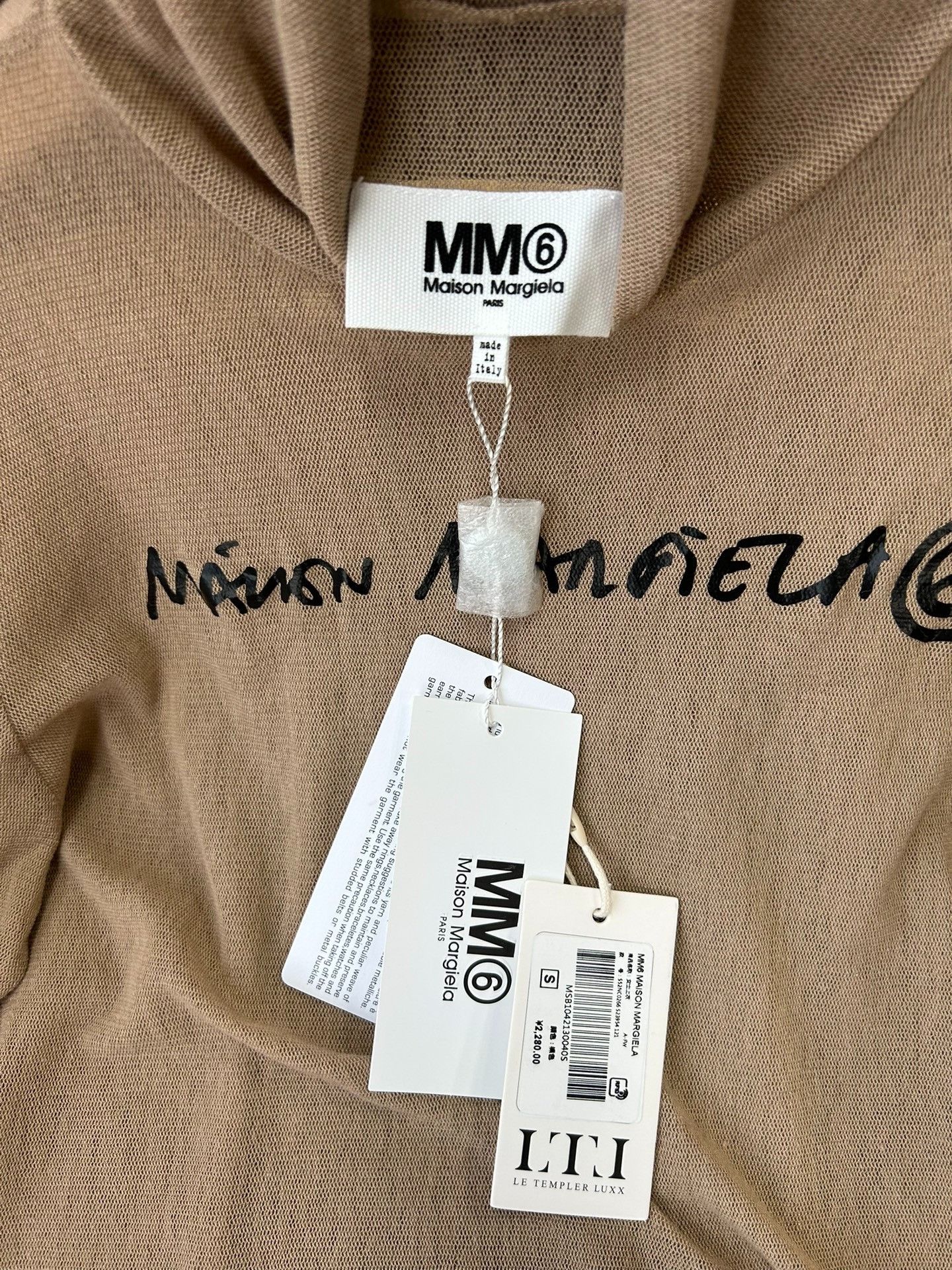 Maison Margiela Maison Margiela Mesh logo letter printed turtleneck long-sl Size US S / EU 44-46 / 1 - 4 Thumbnail