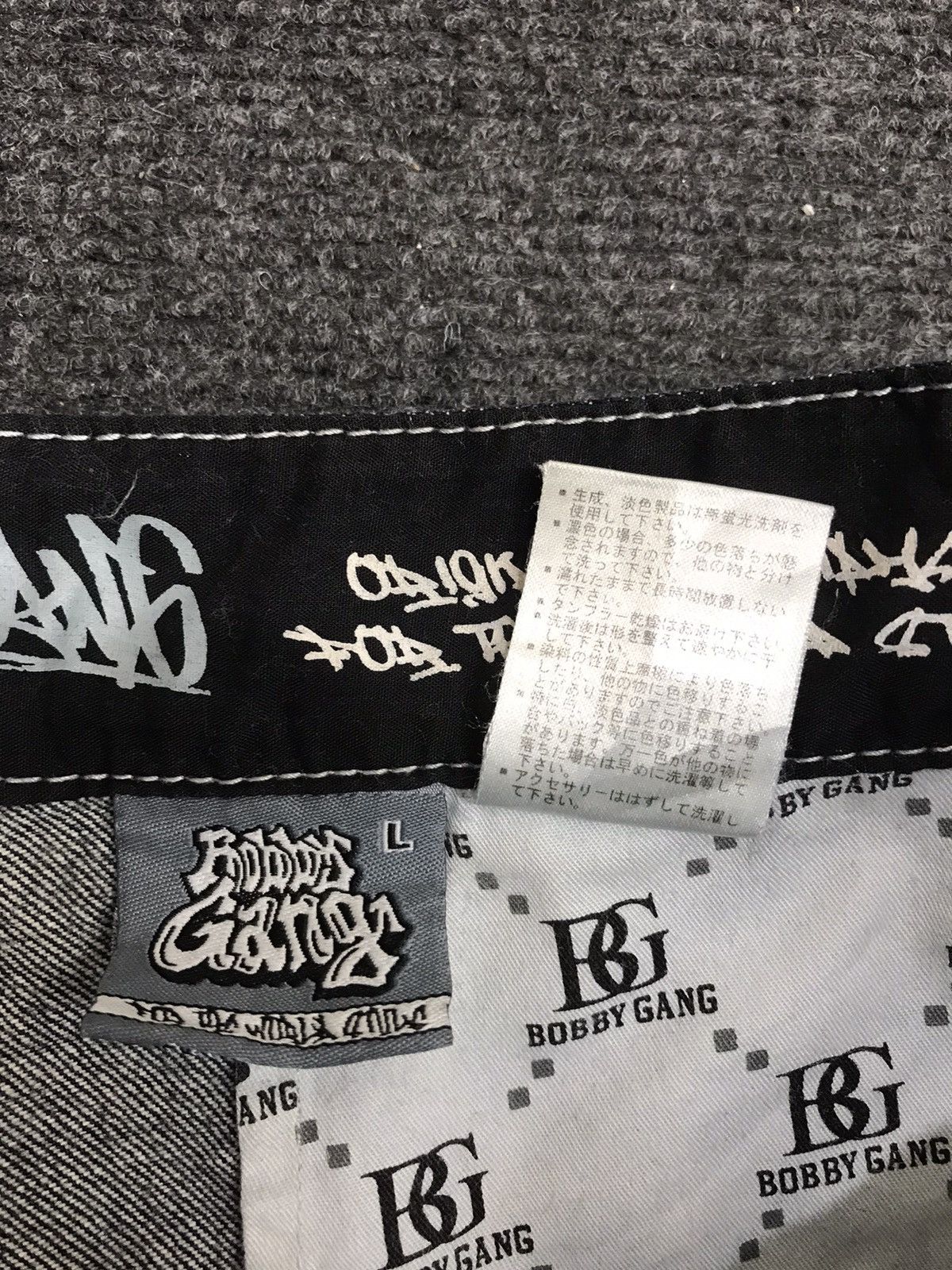 Japanese Brand BAGGY🔥BOBBYGANG Hip Hop Skater Cargo Jeans Size US 32 / EU 48 - 15 Thumbnail