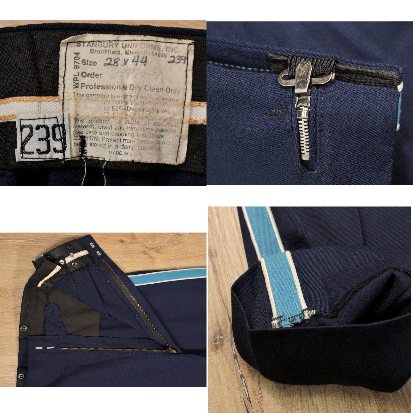 Vintage VINTAGE 1970s Dark Blue Band Pants Lot of 18 Sizes 26-28 70s Size US 26 / EU 42 - 8 Thumbnail
