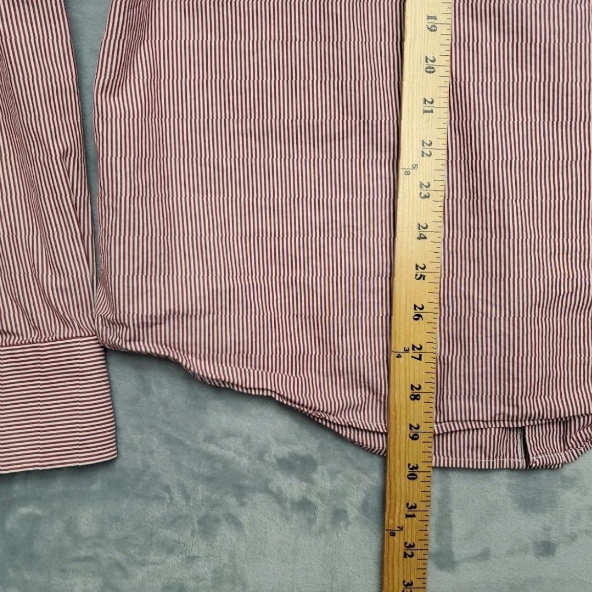 Abercrombie & Fitch VINTAGE Abercrombie & Fitch Shirt Mens Large Red White Striped Muscle Fit Button Down Size US L / EU 52-54 / 3 - 7 Thumbnail