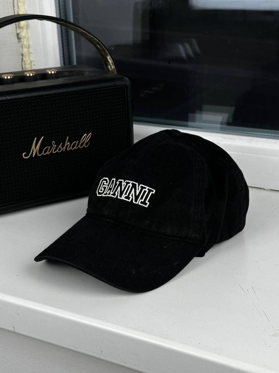 Other Luxury Ganni Unisex Black Snapback Hat Made In Portugal Size ONE SIZE - 1 Thumbnail