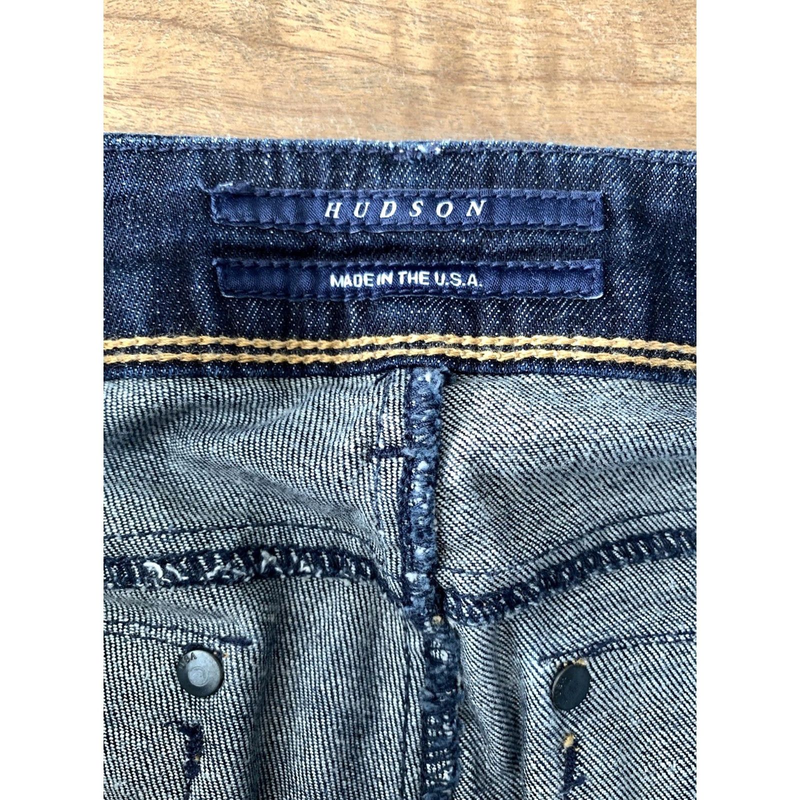 Hudson VINTAGE Hudson Skinny Jeans Womens 30 31x30 Embroidered Flap Pocket USA Jeans Denim Blue Cotton Size 30" / US 8 / IT 44 - 3 Thumbnail