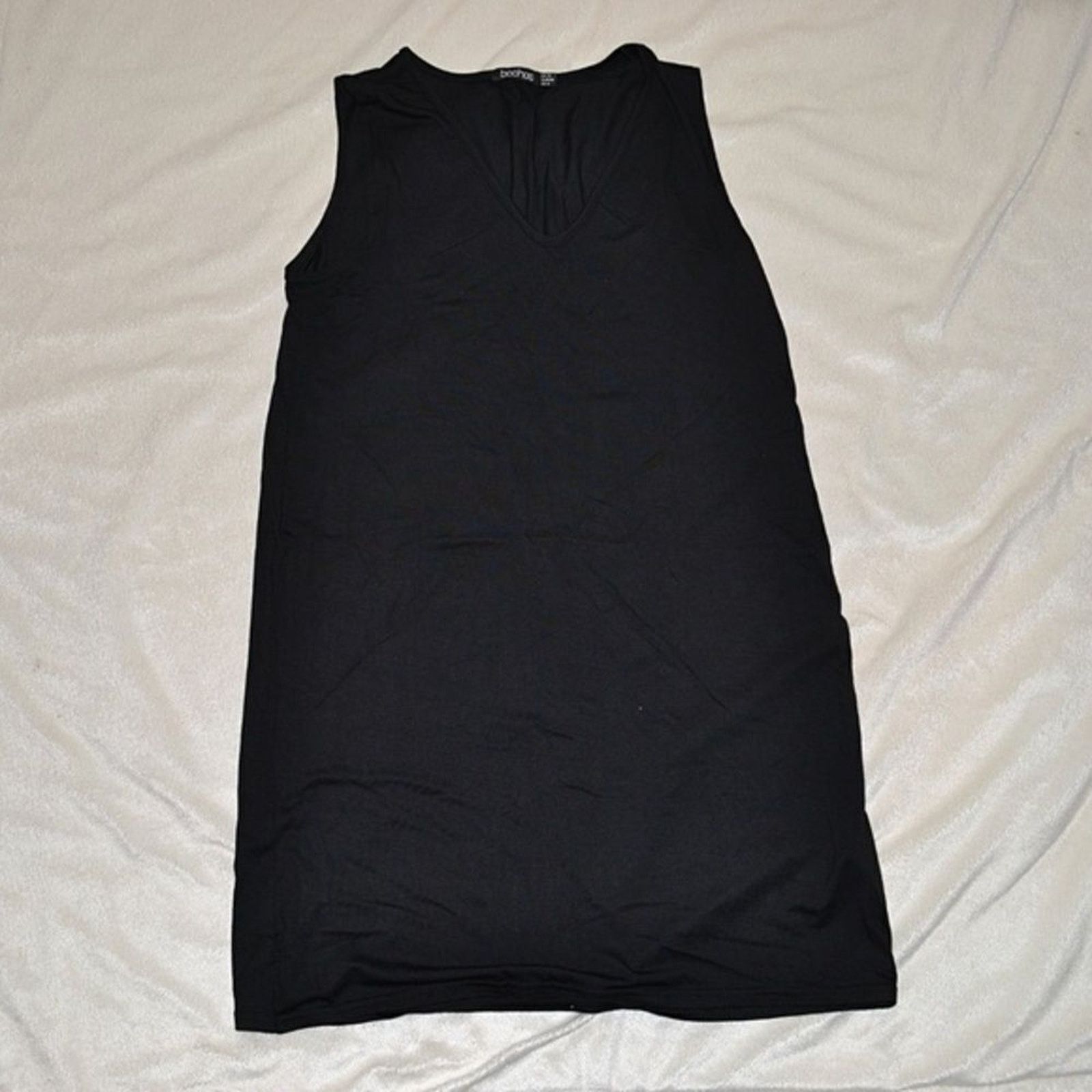 Boohoo Boohoo Black V-Neck Tank Top Swing Dress | Sz 8 Size M / US 6-8 / IT 42-44 - 5 Thumbnail