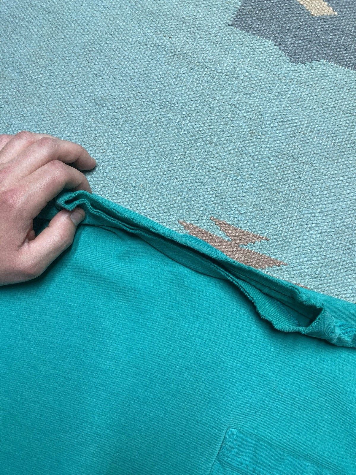 Carhartt × Vintage Carhartt pocket t shirt teal blue aqua distressed boxy XL Size US XL / EU 56 / 4 - 6 Thumbnail