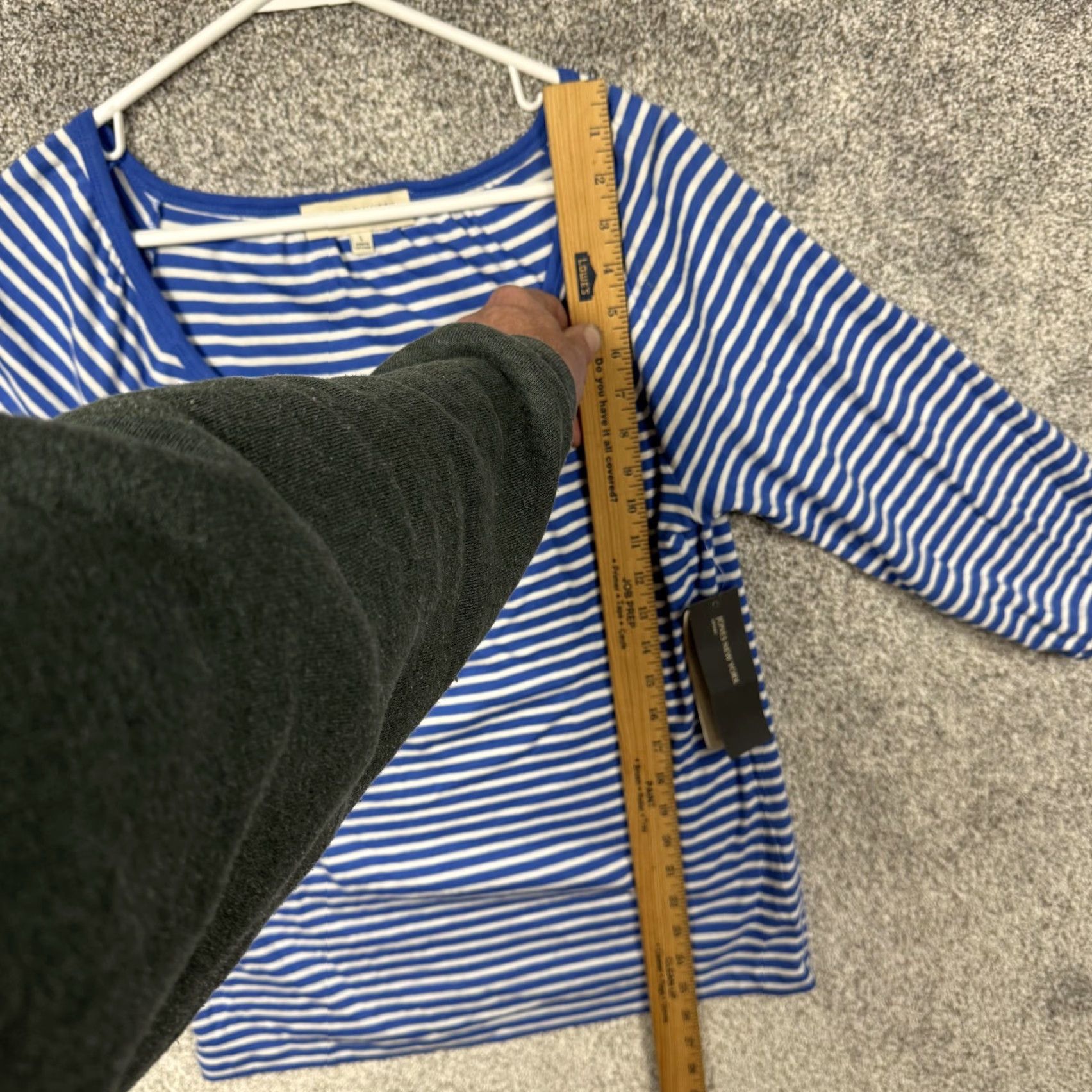 Jones New York Jones New York Sport Shirt Large Striped Nautical Casual Layering Classic Preppy Size L / US 10 / IT 46 - 5 Thumbnail