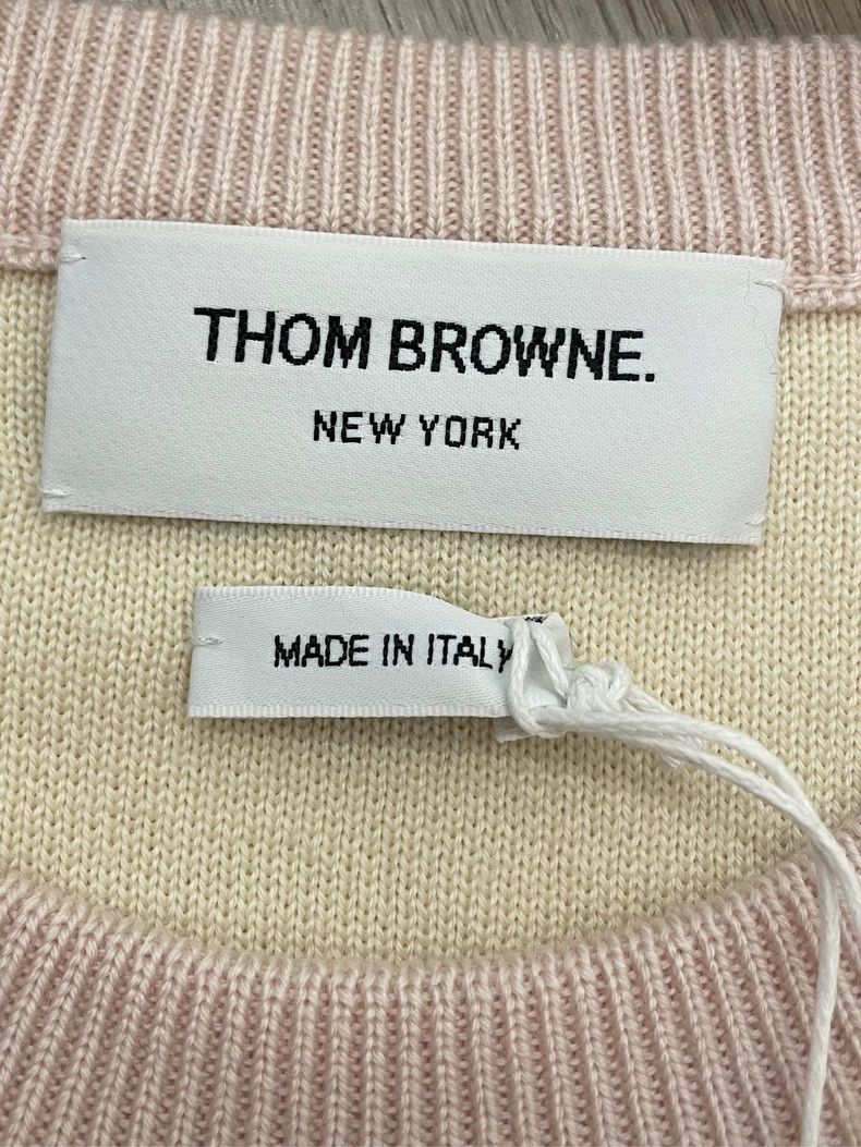Thom Browne Thom Browne Light pink dolphin wool round neck sweater Size S / US 4 / IT 40 - 5 Thumbnail
