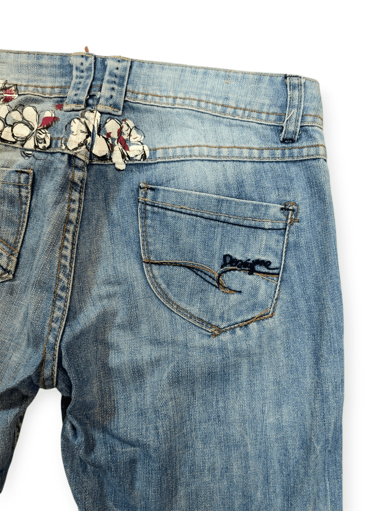 Desigual Desigual Florish Flower Art Denim Size 26" / US 2 / IT 38 - 10 Thumbnail