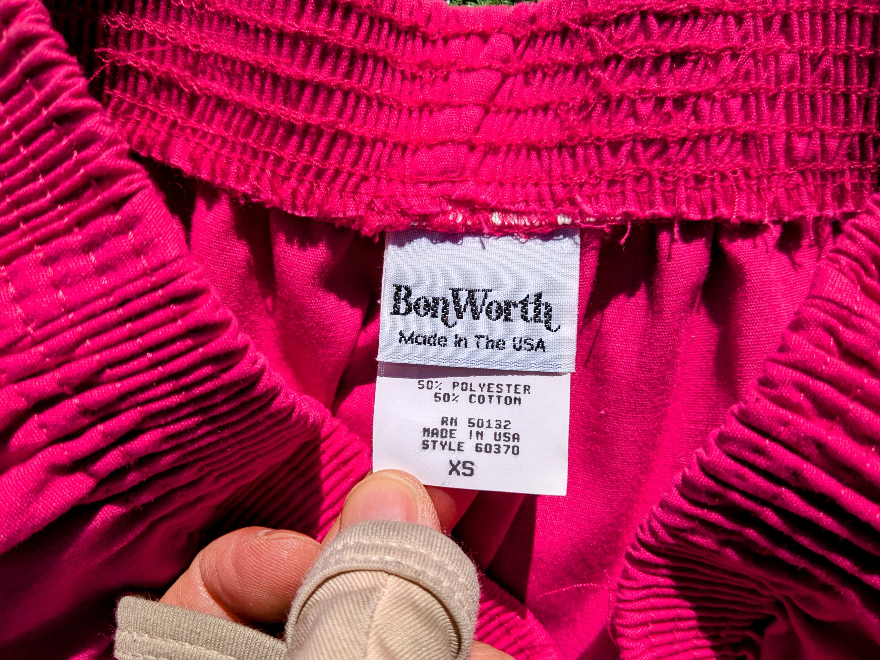Other VTG Bon Worth USA-Made Petite Neon Pink Casual Slacks Pants Size 22" - 2 Thumbnail