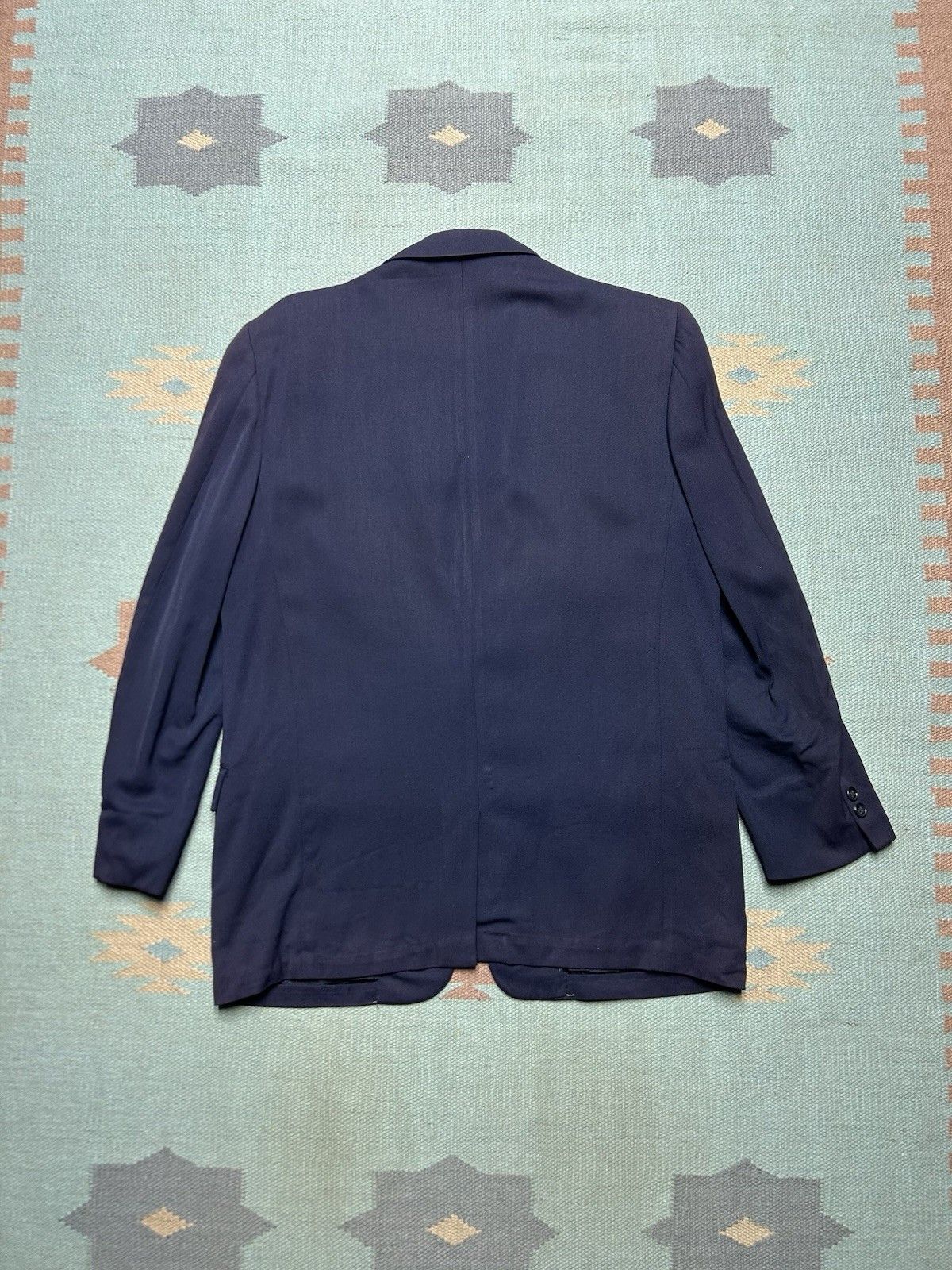 Vintage 1950s sport coat blazer gabardine faded navy Union men’s 40? Size US M / EU 48-50 / 2 - 7 Thumbnail