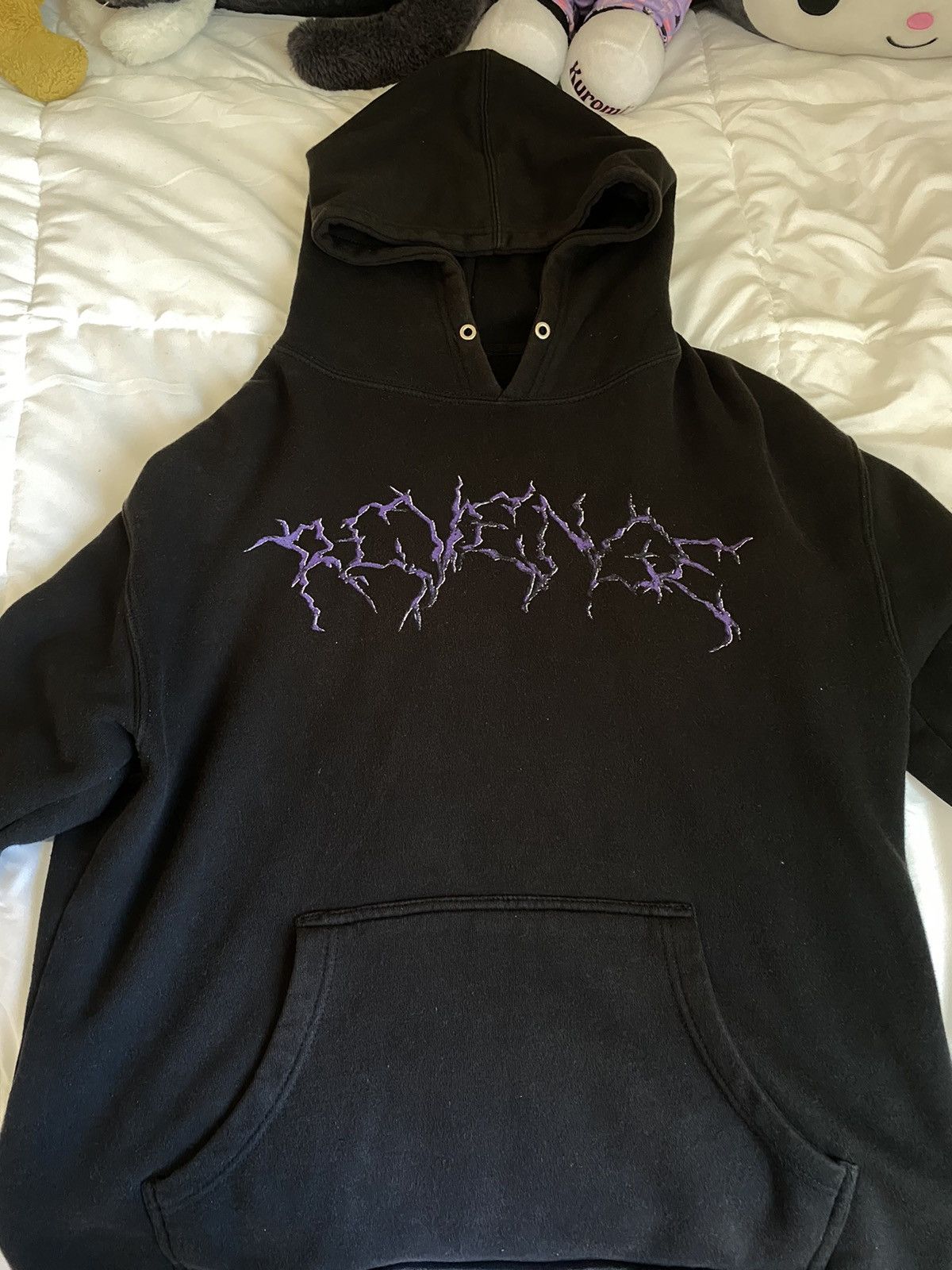 image of Revenge Ski Mask Smoke Hoodie in Black, Men's (Size Medium)