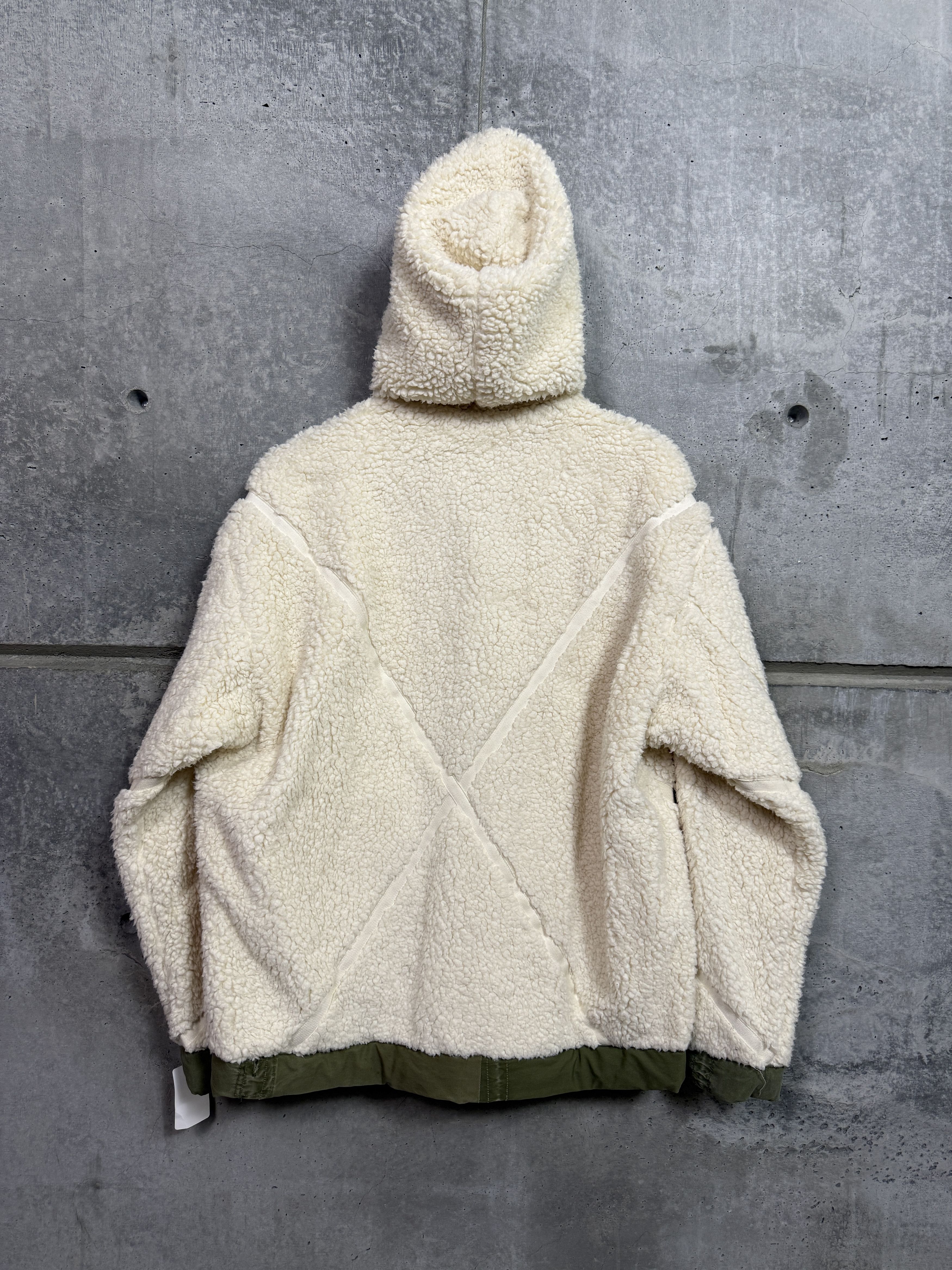 Greg Lauren Greg Lauren Ivory Sherpa Hooded Boxy Jacket Size US L / EU 52-54 / 3 - 2 Thumbnail