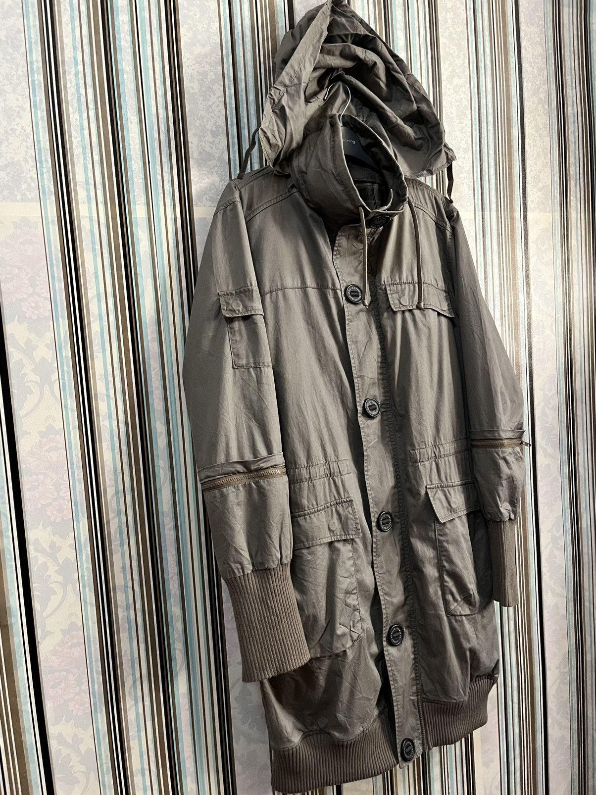 PPFM 1990s parka fishtail checked zipped affordable #H1 Size US M / EU 48-50 / 2 - 8 Thumbnail