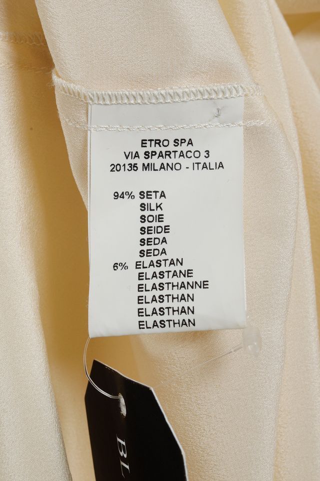 Etro Etro Cream Silk Cowl Neck Tunic Size M / US 6-8 / IT 42-44 - 8 Thumbnail