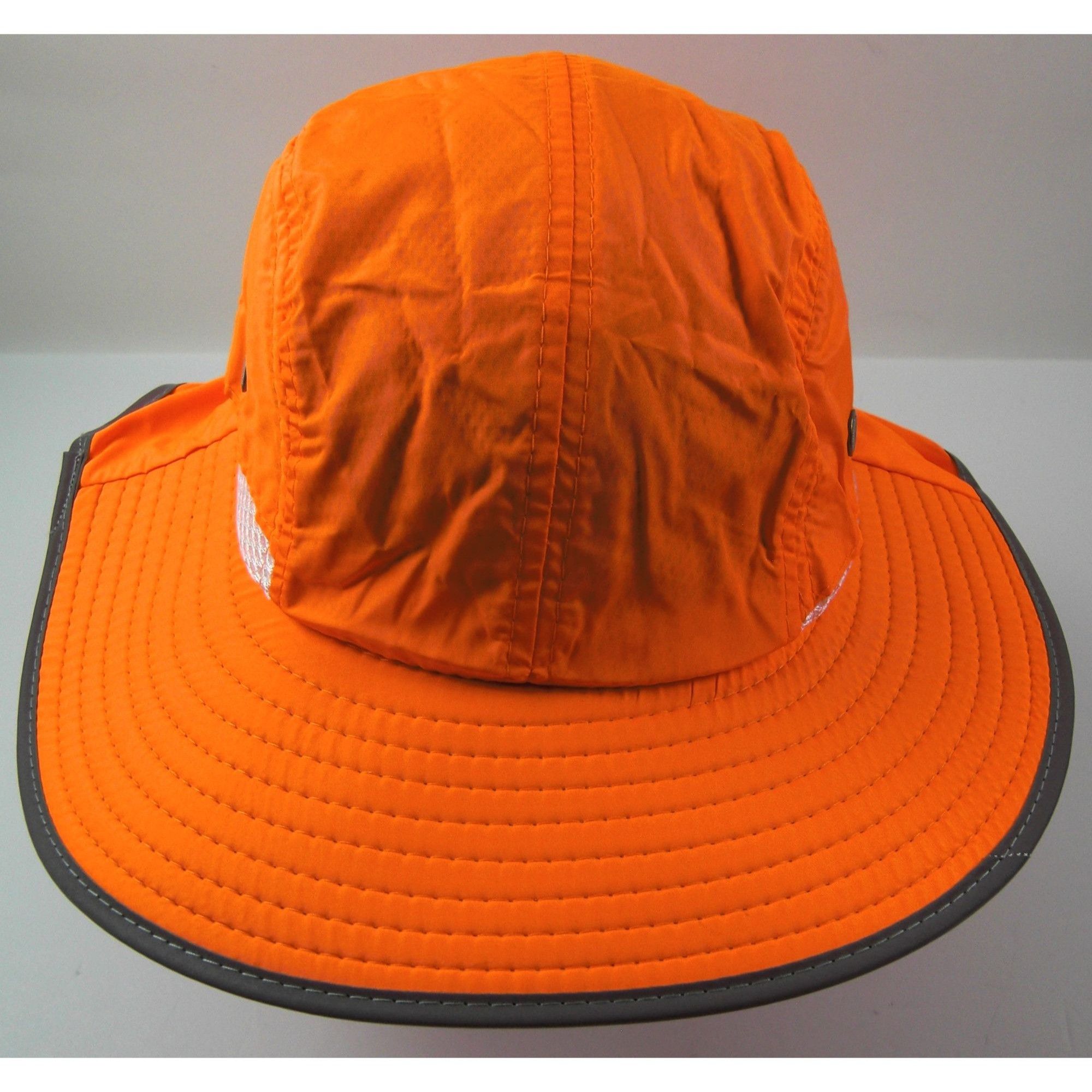 Other Hat High Visibility Reflective Work Safety Sun Hat Orange Wi Size ONE SIZE - 4 Thumbnail