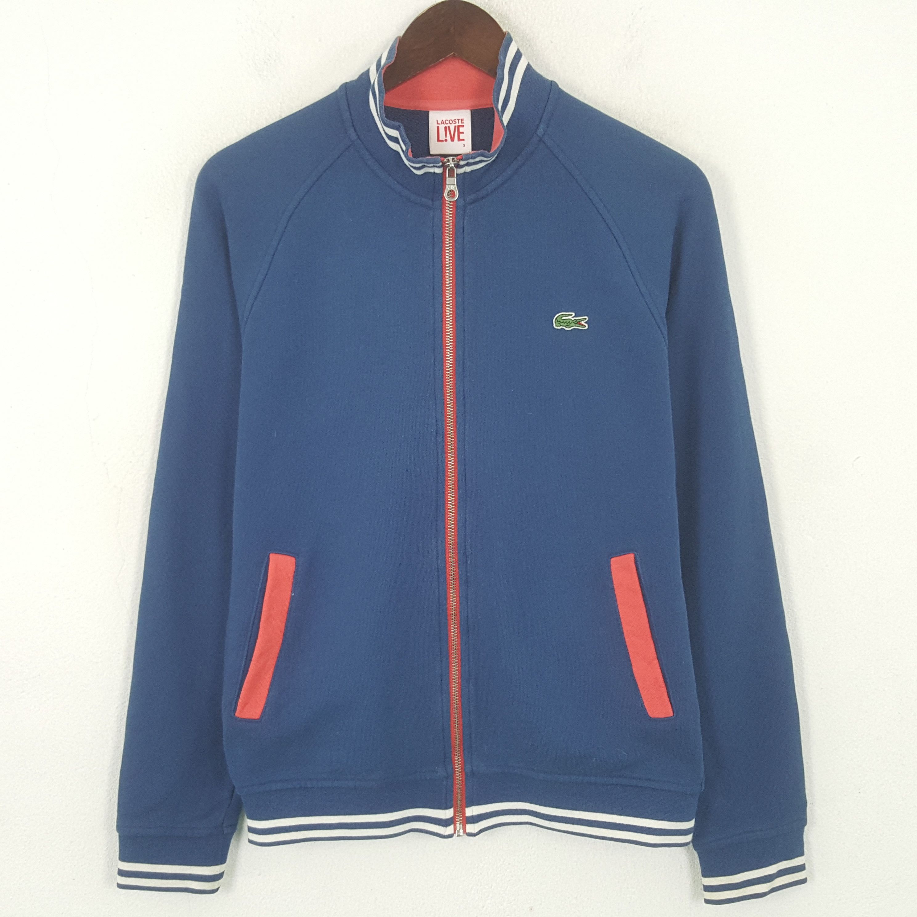 Lacoste Vintage Lacoste Live Fleece Zipper Jacket Size US S / EU 44-46 / 1 - 1 Thumbnail