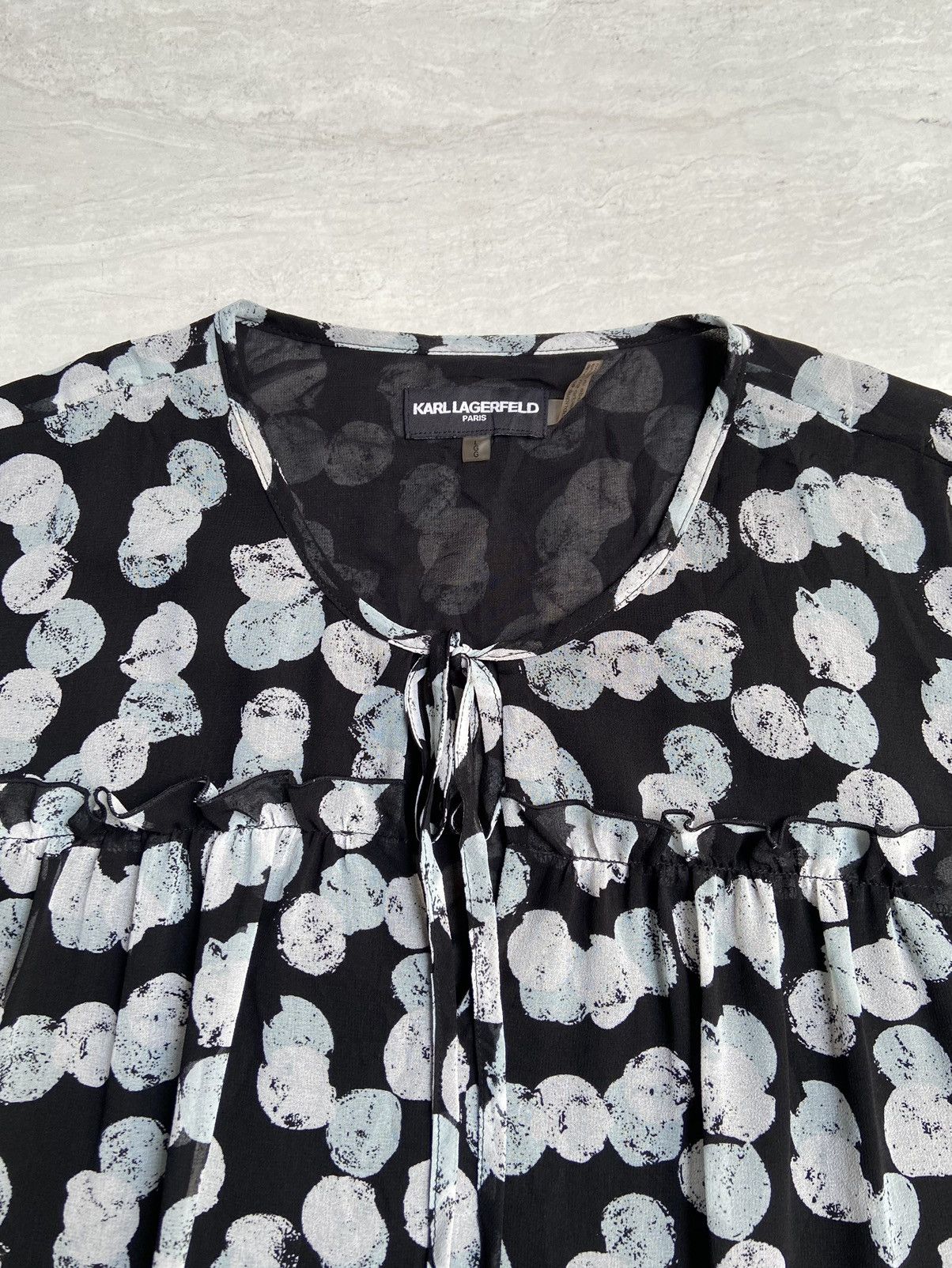 Karl Lagerfeld KARL LAGERFELD Motive Blouse Size S / US 4 / IT 40 - 4 Thumbnail
