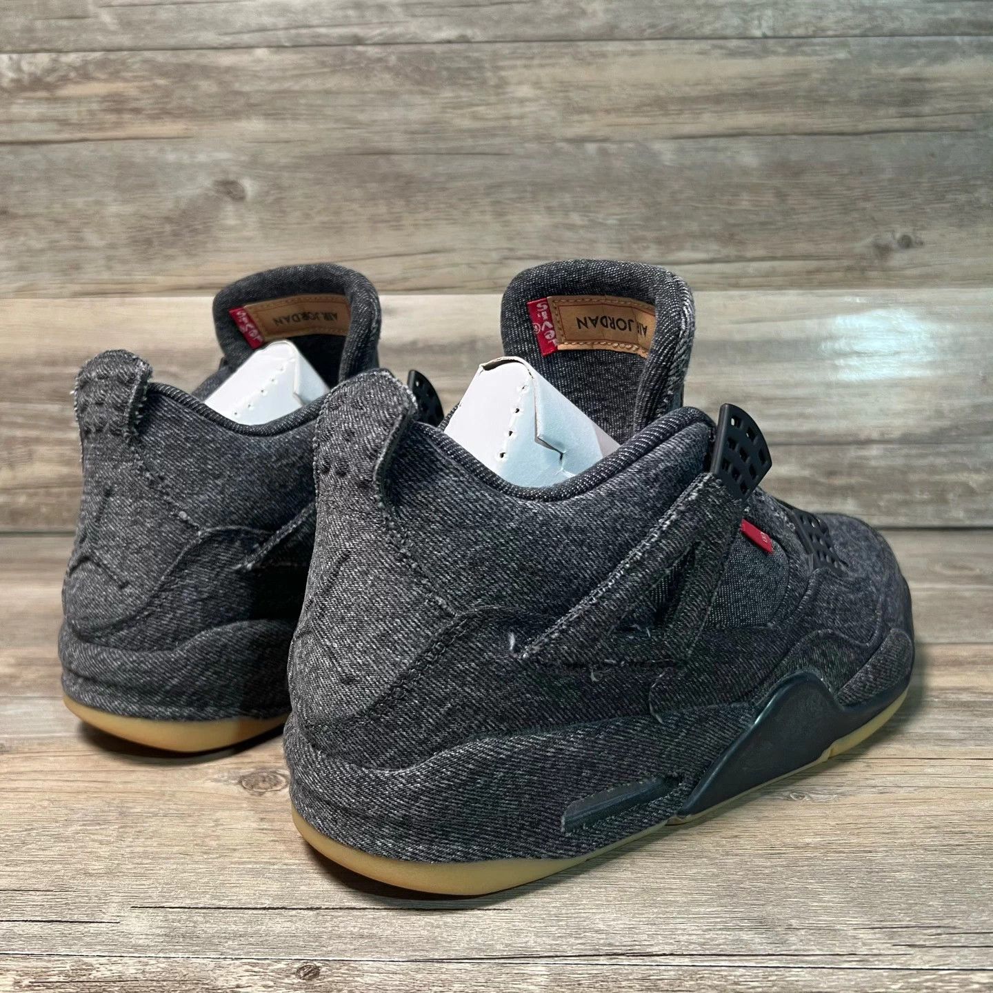 Nike Air Jordan 4 x Levi's Black Denim 99 New Size US 9 / EU 42 - 3 Thumbnail